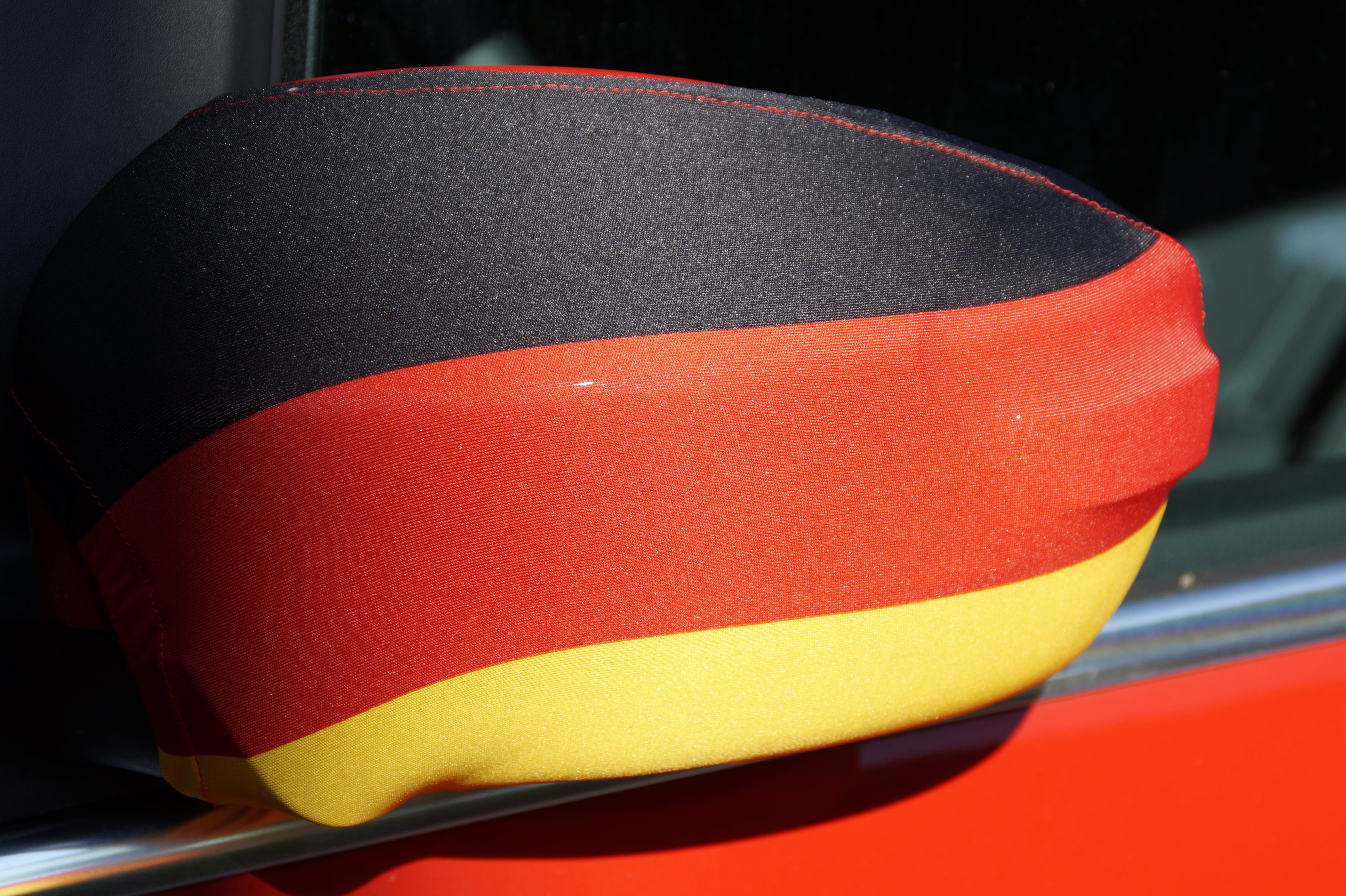 sphere, 5K, world cup 2014, sunlight, fifa worldcup, car mirror, rear mirror, no people, black color, football world cup, world championship, close-up, HD Wallpaper