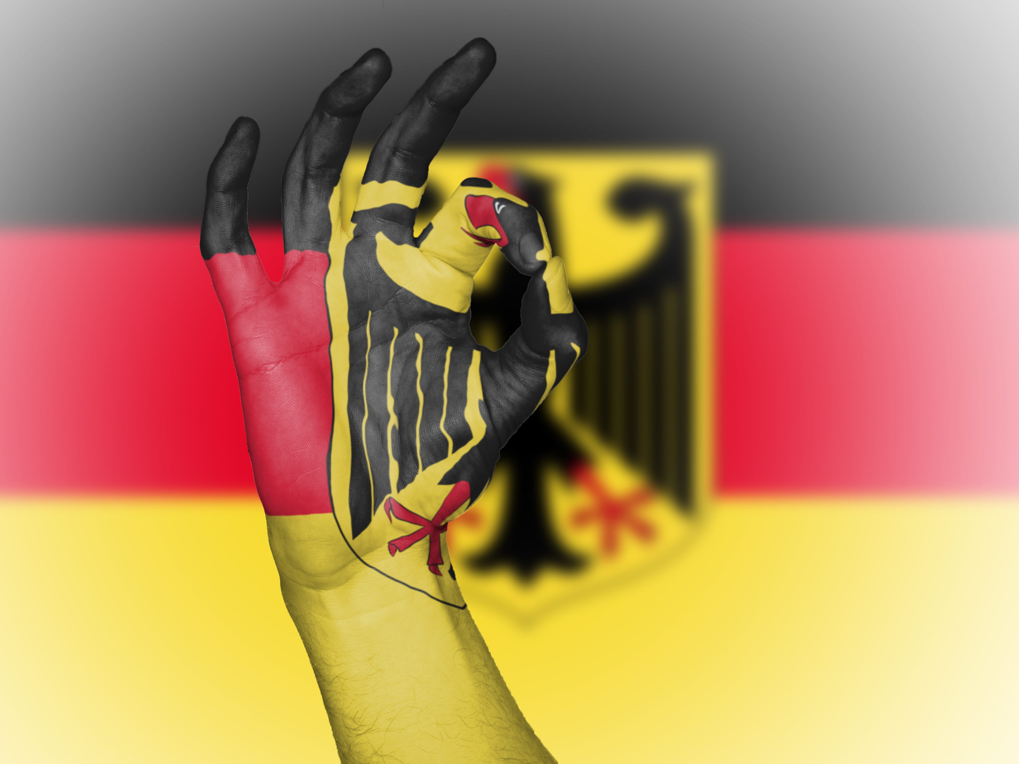 representation, limb, germany, human limb, country, body part, hand, german, lifestyles, sport, multi colored, 4K, arms raised, indoors, emblem, finger, HD Wallpaper