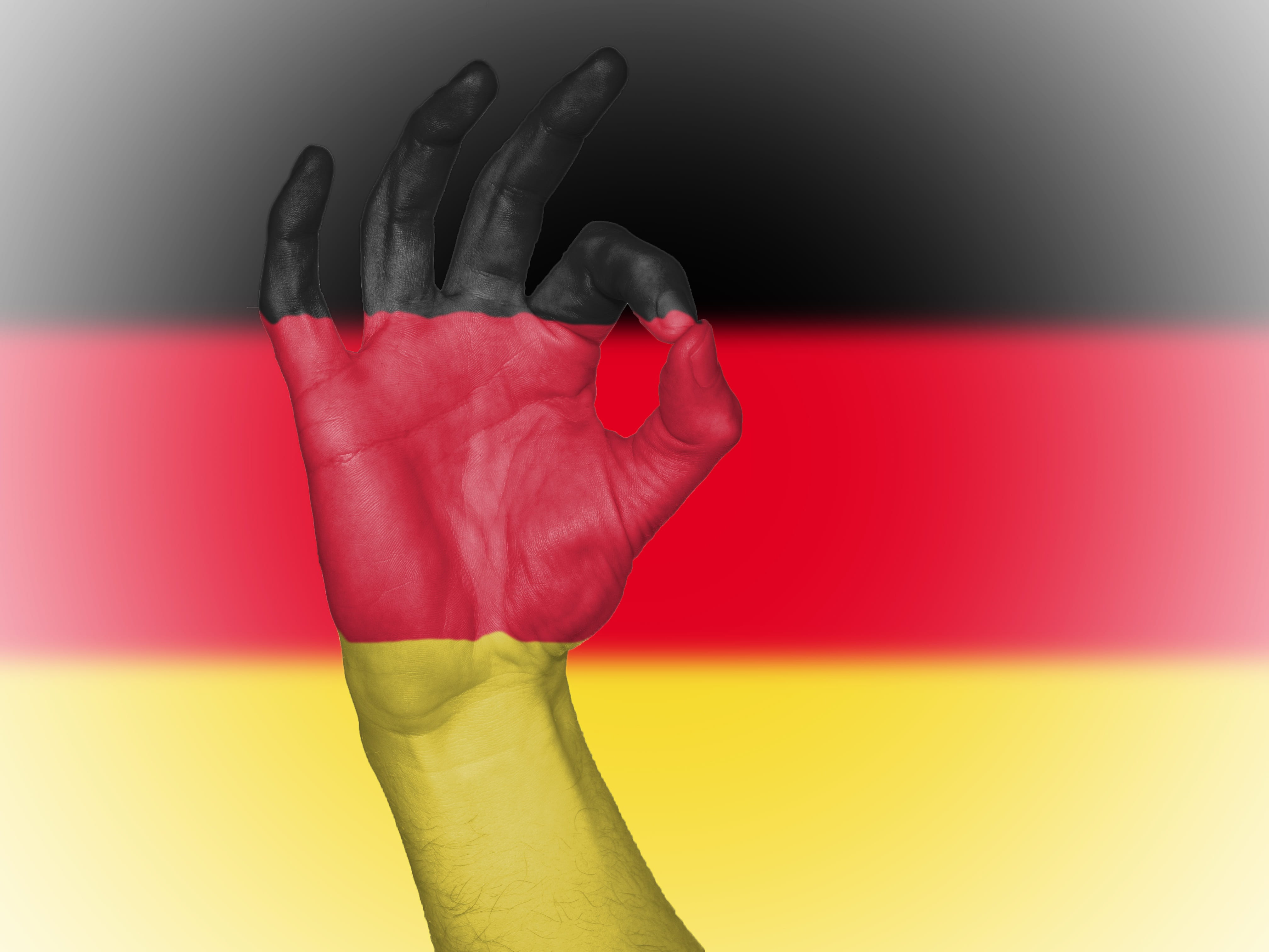 studio shot, human hand, emblem, human finger, banner, body part, german, flag, finger, symbol, patriotism, people, limb, patriotic, 4K, close-up, human limb, HD Wallpaper