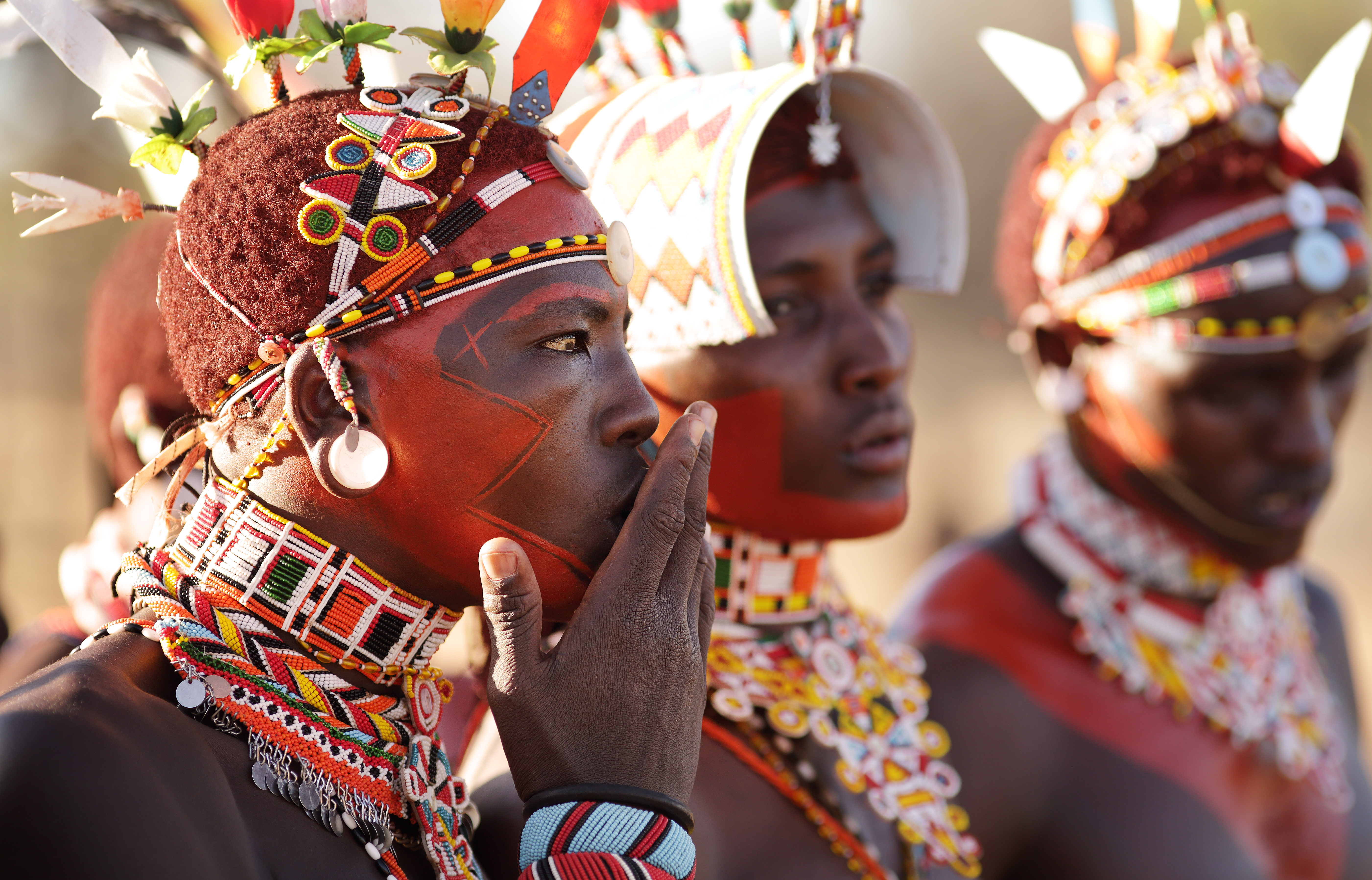 Samburu warriors, Kenya, africa, 5K, HD Wallpaper
