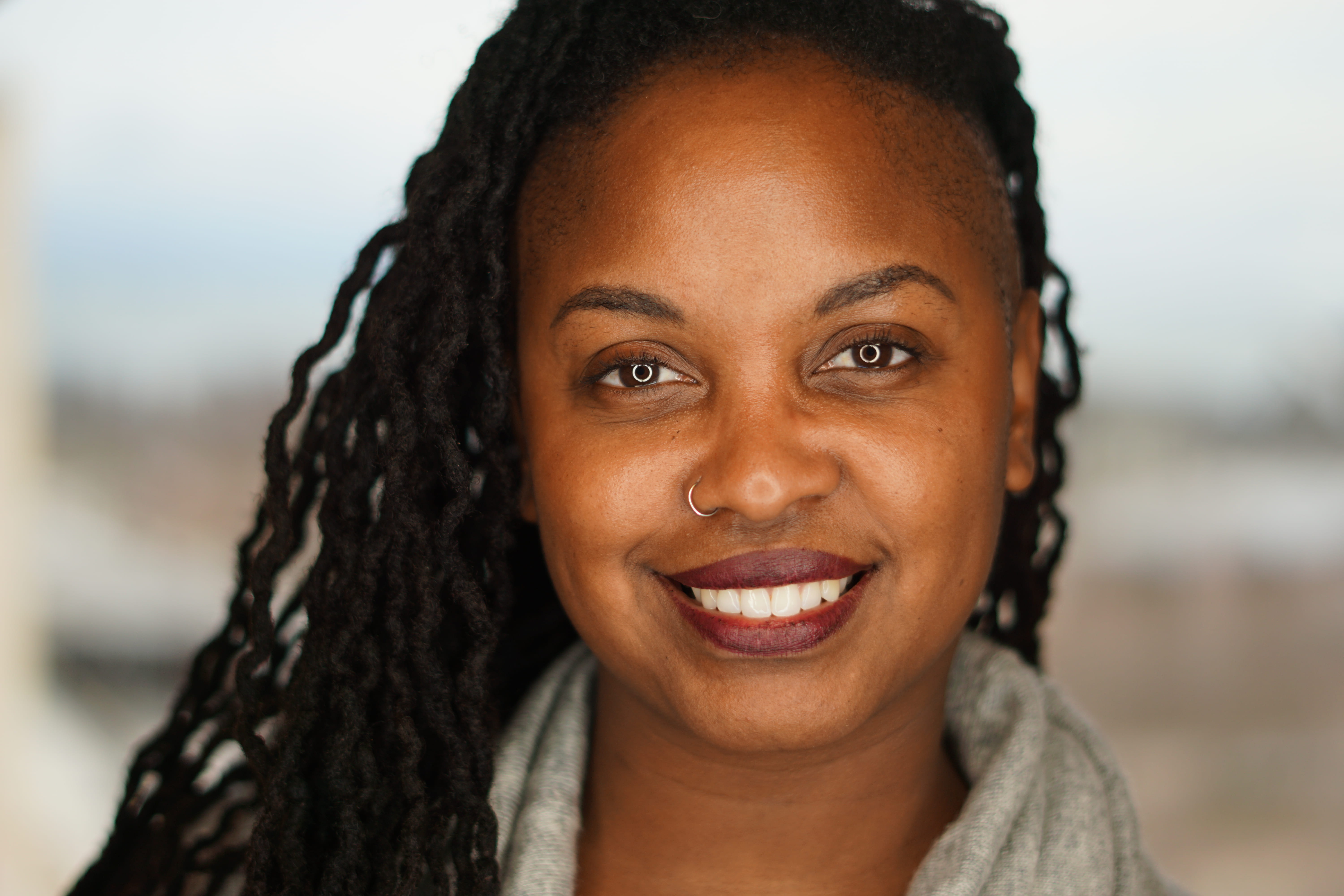 dreadlock, looking at camera, lock, toothy smile, confidence, black hair, teeth, portrait, smiling, cheerful, dreadlocks, woman, african american, daytime, HD Wallpaper