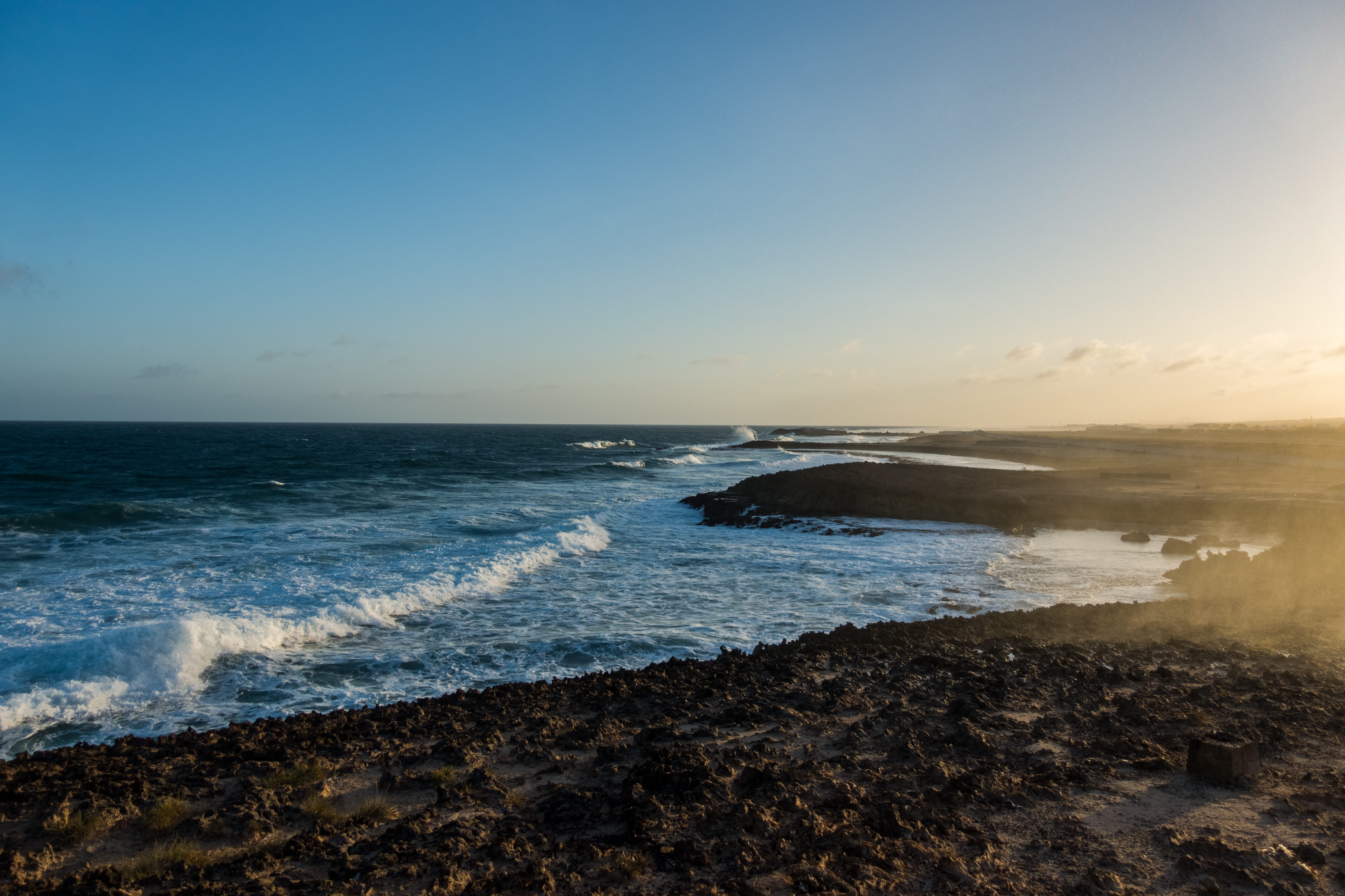 tranquil scene, horizon over water, sport, beauty in nature, beach, rocks, clear sky, scenics - nature, tranquility, somalia, 5K, sea, outdoors, idyllic, HD Wallpaper