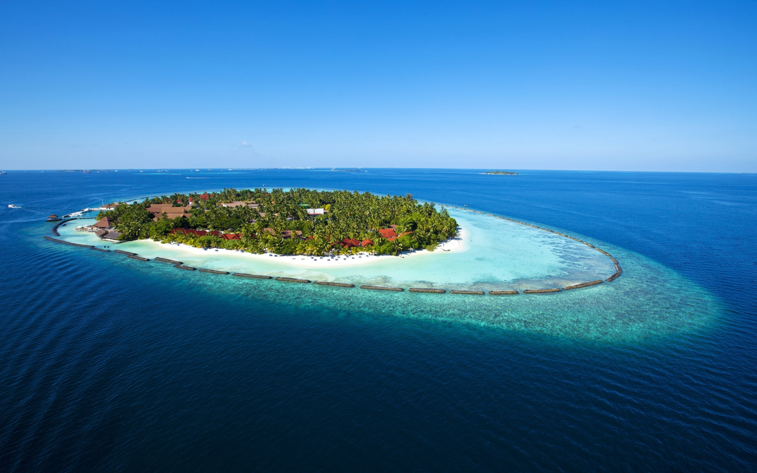 Blue, Island, 2K, Maldives, Water, Paradise, Sea, HD Wallpaper