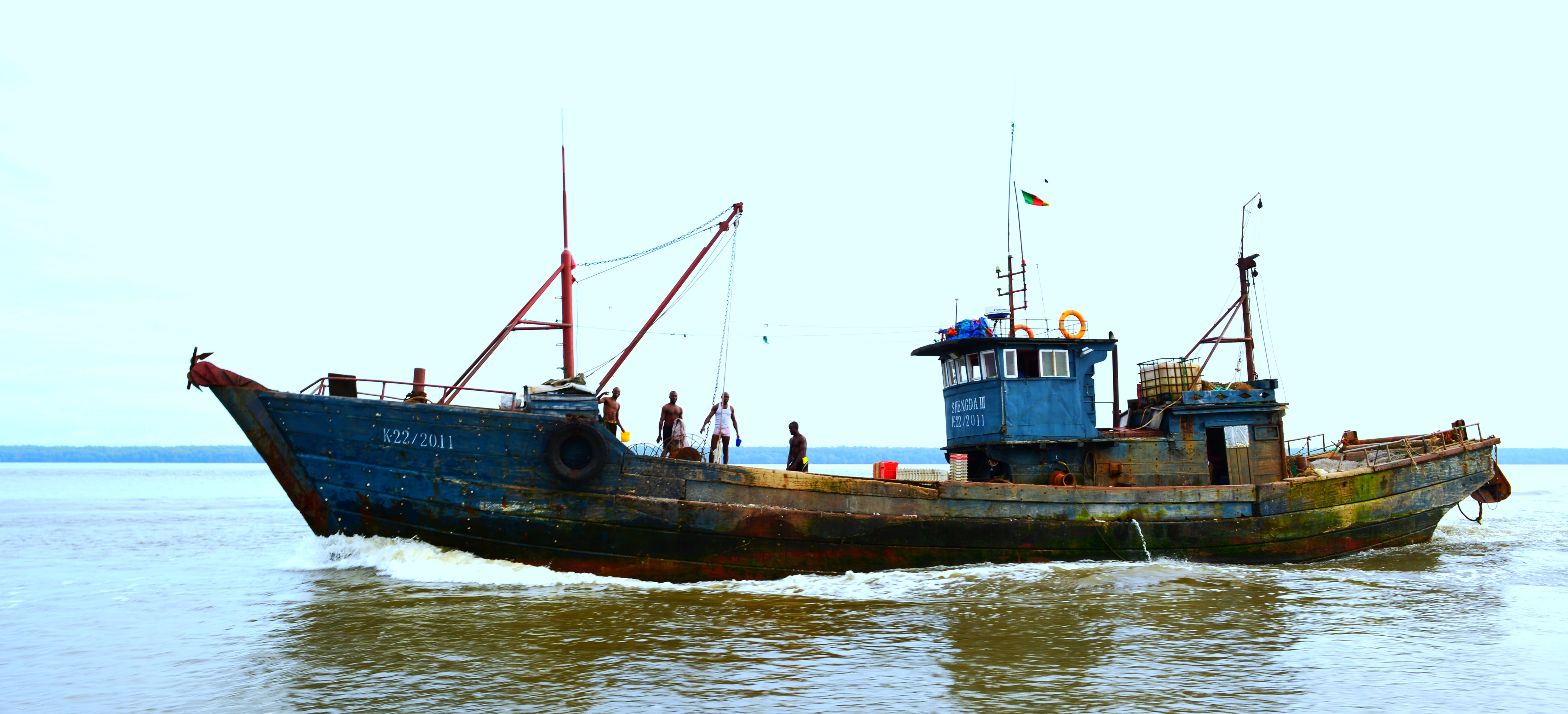 copy space, boat, day, cameroun, nautical vessel, travel, 5K, nature, wouri, transportation, outdoors, douala, fishing, mode of transportation, sea, sailboat, HD Wallpaper