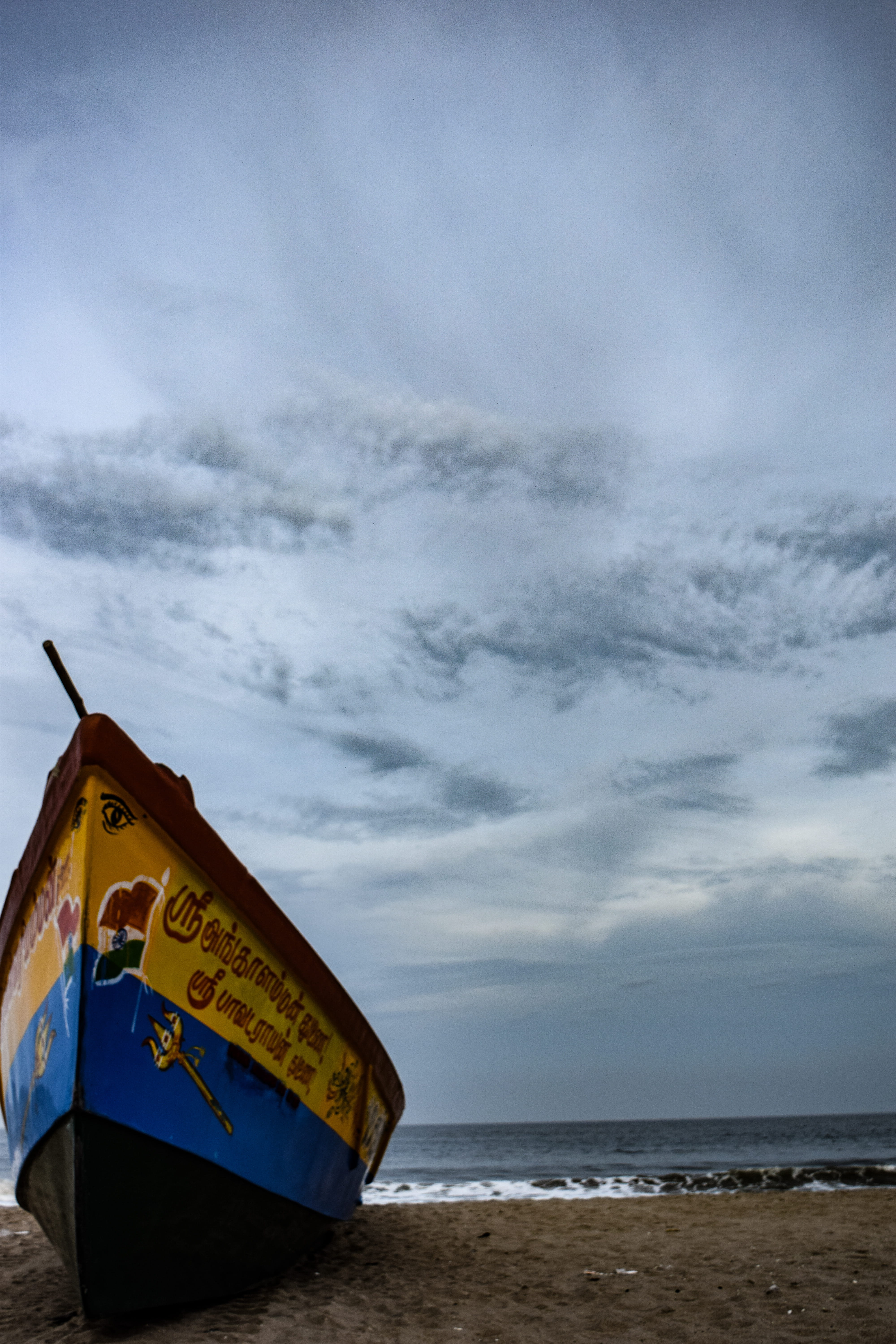 water, boat, beachside, text, communication, beauty in nature, western script, outdoors, boating, rain, cloud - sky, dusk, rural, sea, tranquility, sunset, Phone HD Wallpaper