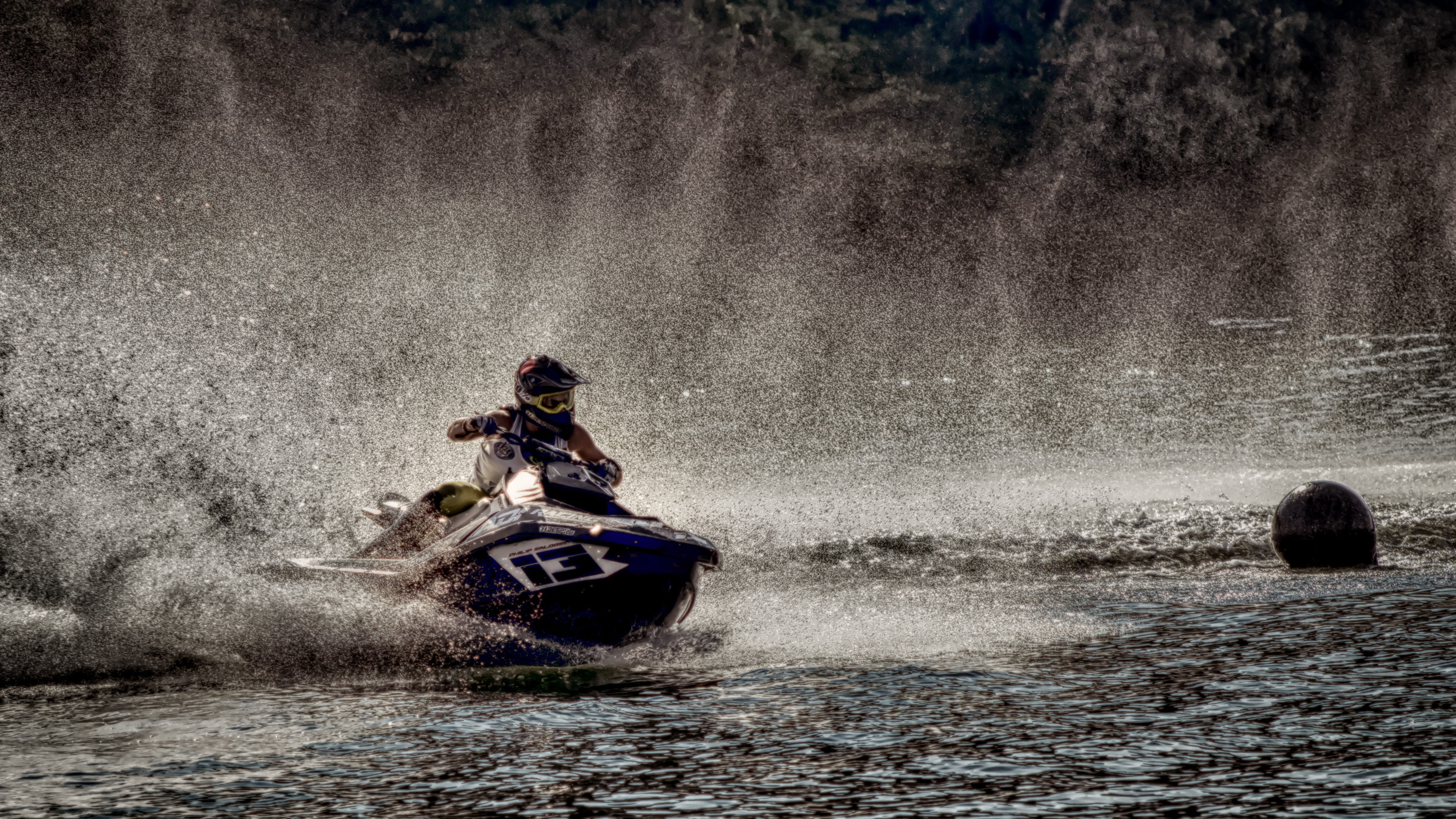 jetski race, 4K, jet ski, water sports, outdoors, day, men, nautical vessel, racing, water, mode of transportation, two people, transportation, splashing, HD Wallpaper