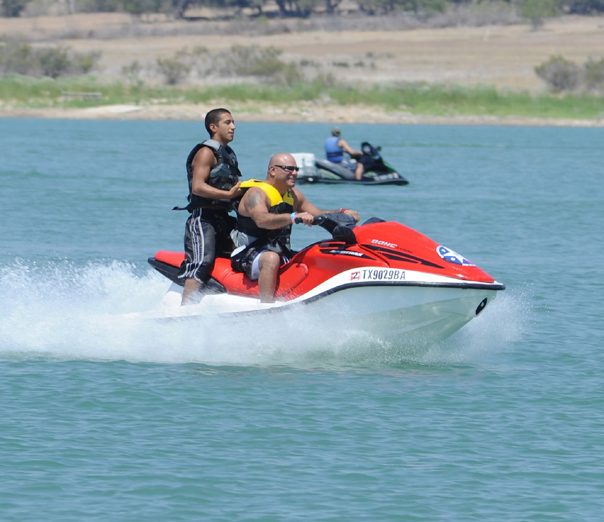 jet, real people, group of people, jetski, 1080P, sea, lifestyles, recreation, ride, outdoors, leisure activity, inflatable, excitement, recreational pursuit, HD Wallpaper