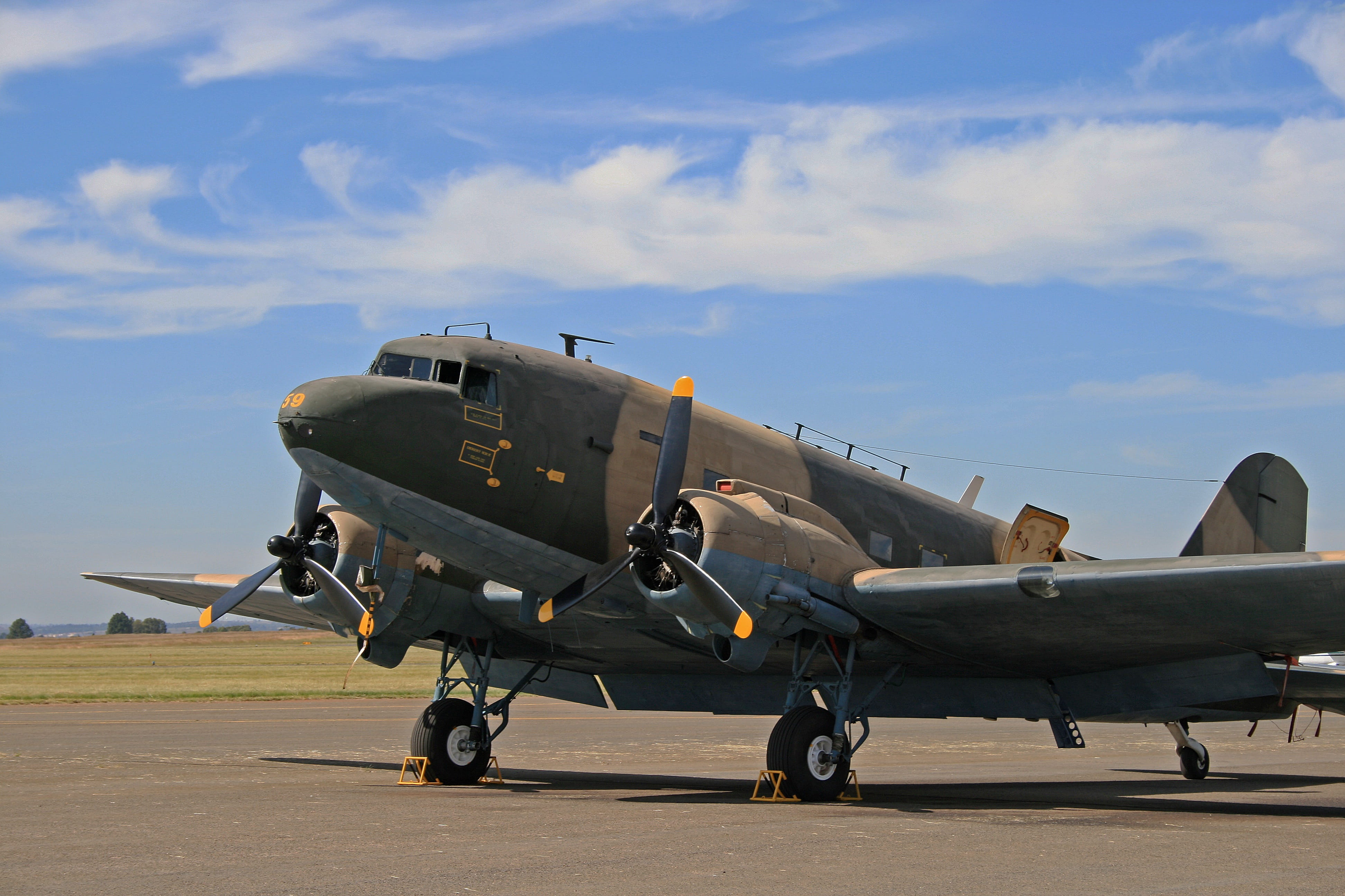 travel Locations, Aircraft, flying, airport, air Force, 4K, dakota, fighter Plane, outdoors, air force museum, radial engine, airplane, war, armed Forces, HD Wallpaper