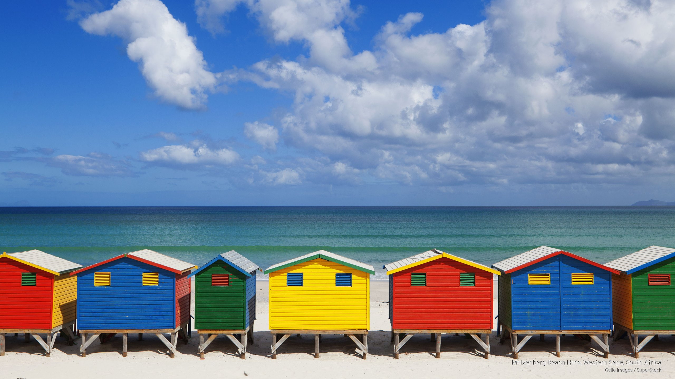 africa, beach, Beaches, south, western, huts, muizenberg, 2K, cape, HD Wallpaper