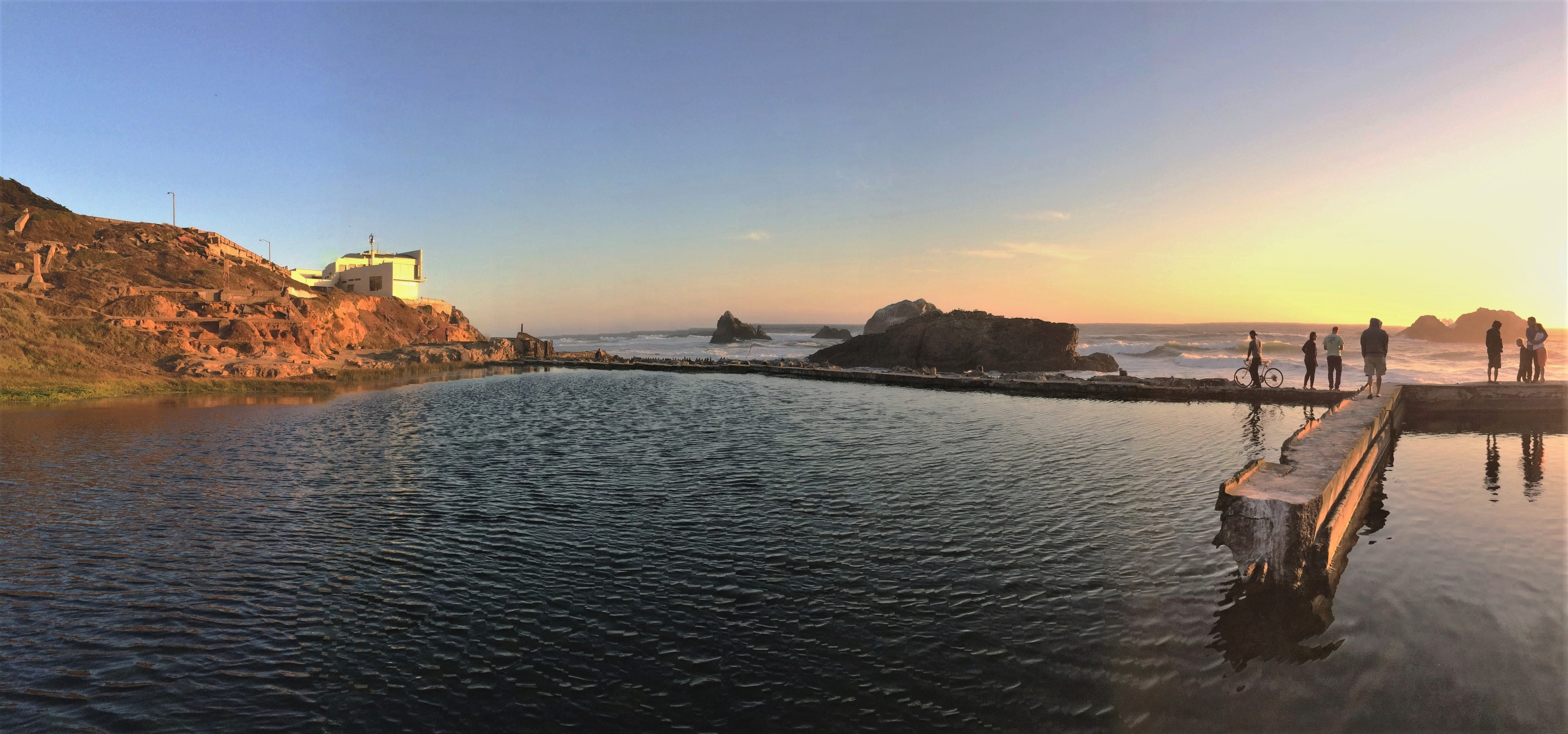 sunset, solid, tranquility, lands end, land, sky, united states, pacific ocean, travel destinations, outdoors, no people, ocean, scenics - nature, seal rock, HD Wallpaper