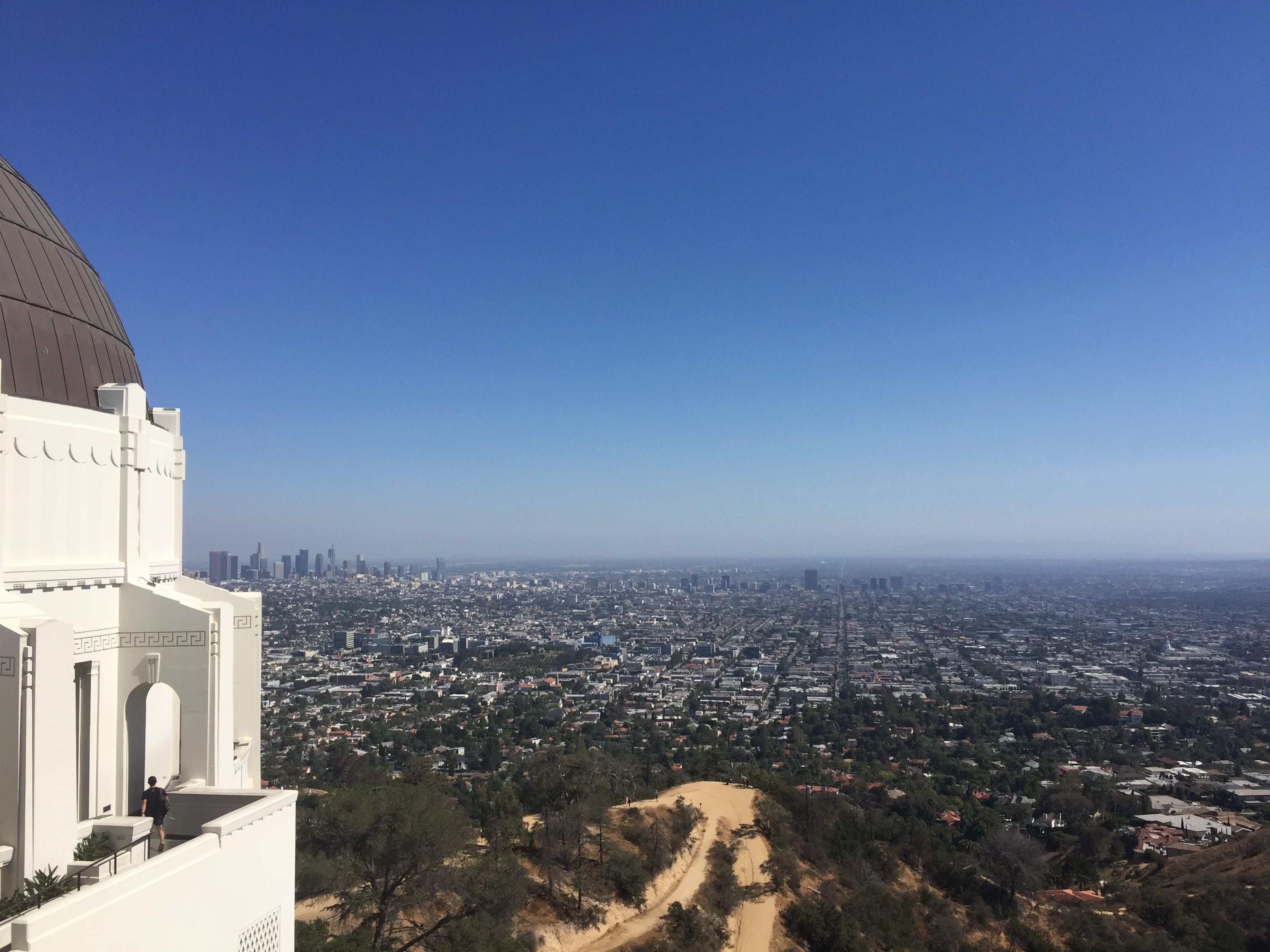 building, angeles, observatory, sky, clear sky, city, griffith, 2K, blue, united states, copy space, no people, mountain, architecture, travel destinations, HD Wallpaper