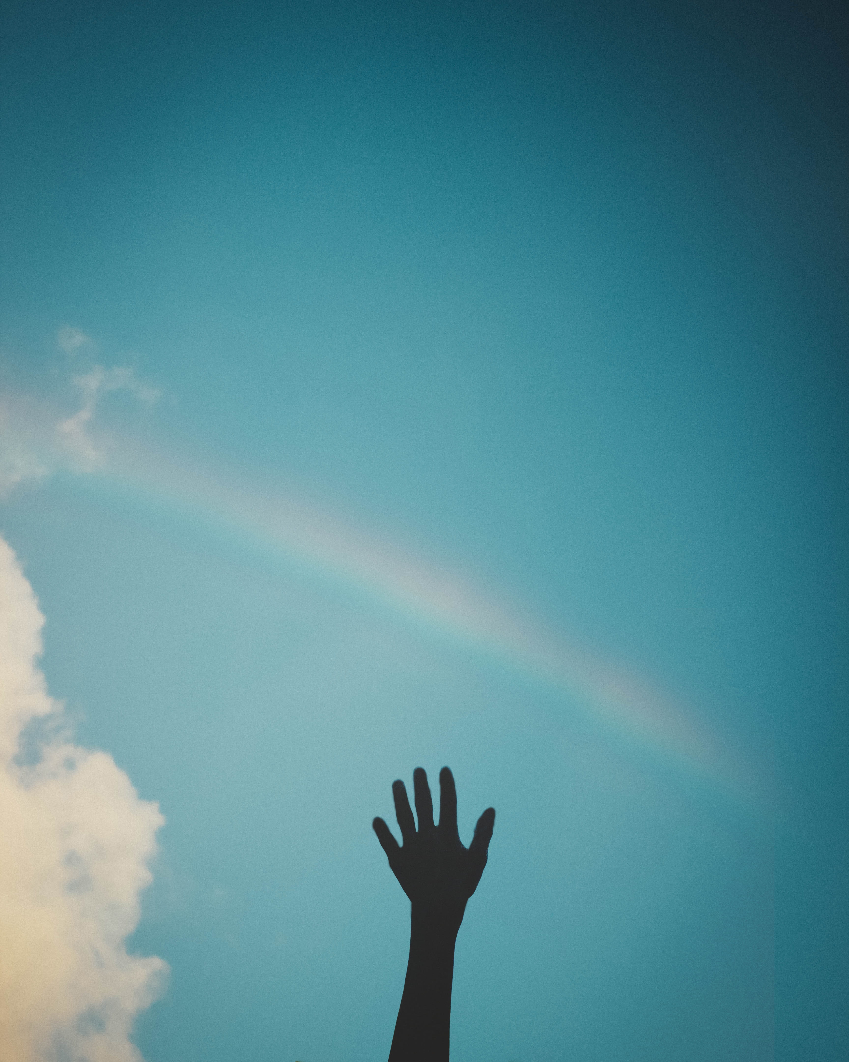 lifestyles, body part, human body part, human finger, rainbow, hand, real people, nature, unrecognizable person, malé, finger, human hand, day, beauty in nature, Phone HD Wallpaper