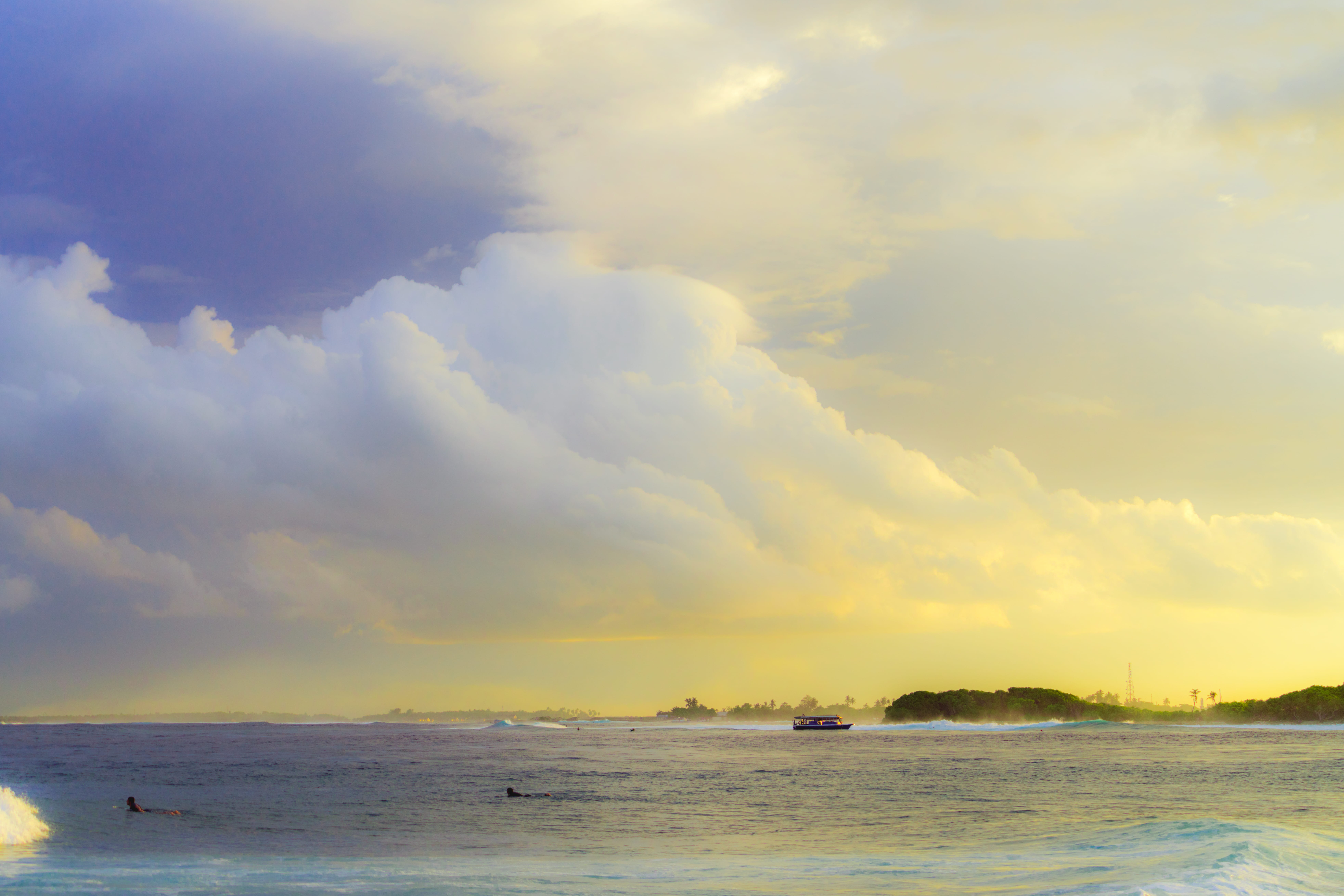 8K, cinnamon dhonveli maldives, no people, non-urban scene, tranquil scene, water, tropical, outdoors, beauty in nature, beach, sunset, horizon over water, HD Wallpaper