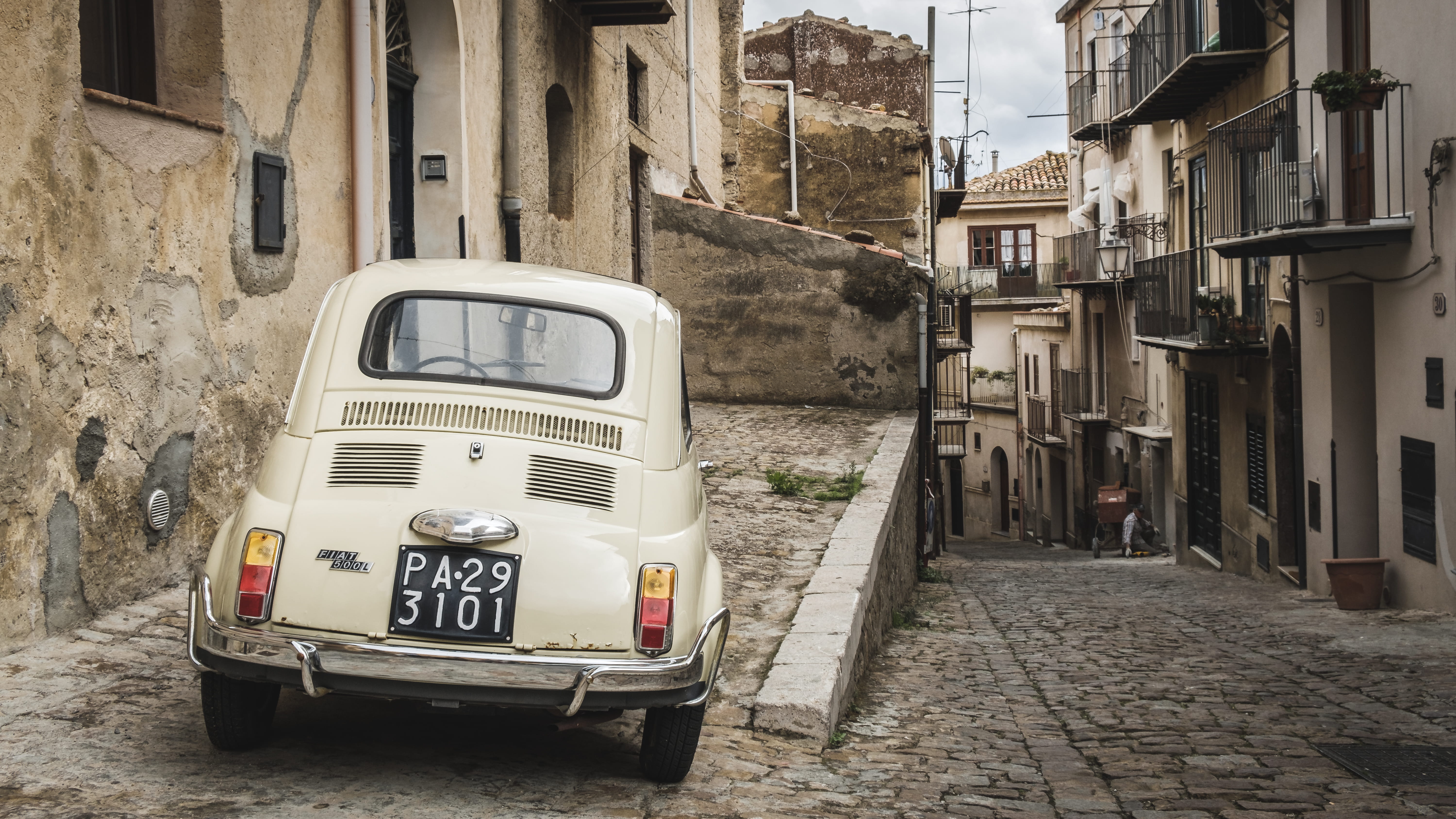 castelbuono, the way forward, parking, lightcolour, architecture, road, village, streetphotography, no people, day, old, building, travelling, cobblestone, HD Wallpaper