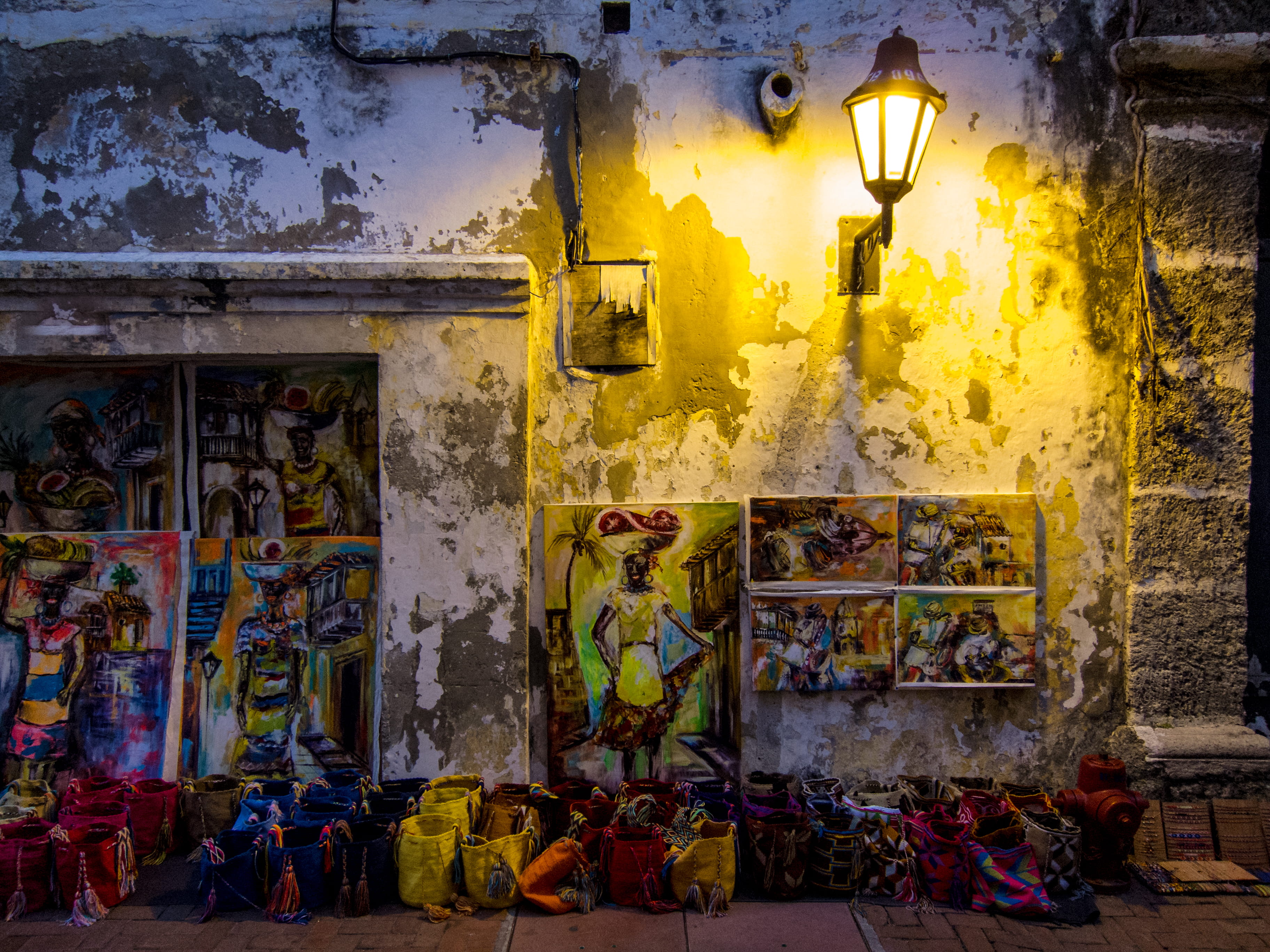 run-down, wall - building feature, obsolete, light, illuminated, streetphotography, architecture, outdoors, painting, picture, urban, yellow, hawking, africa, HD Wallpaper