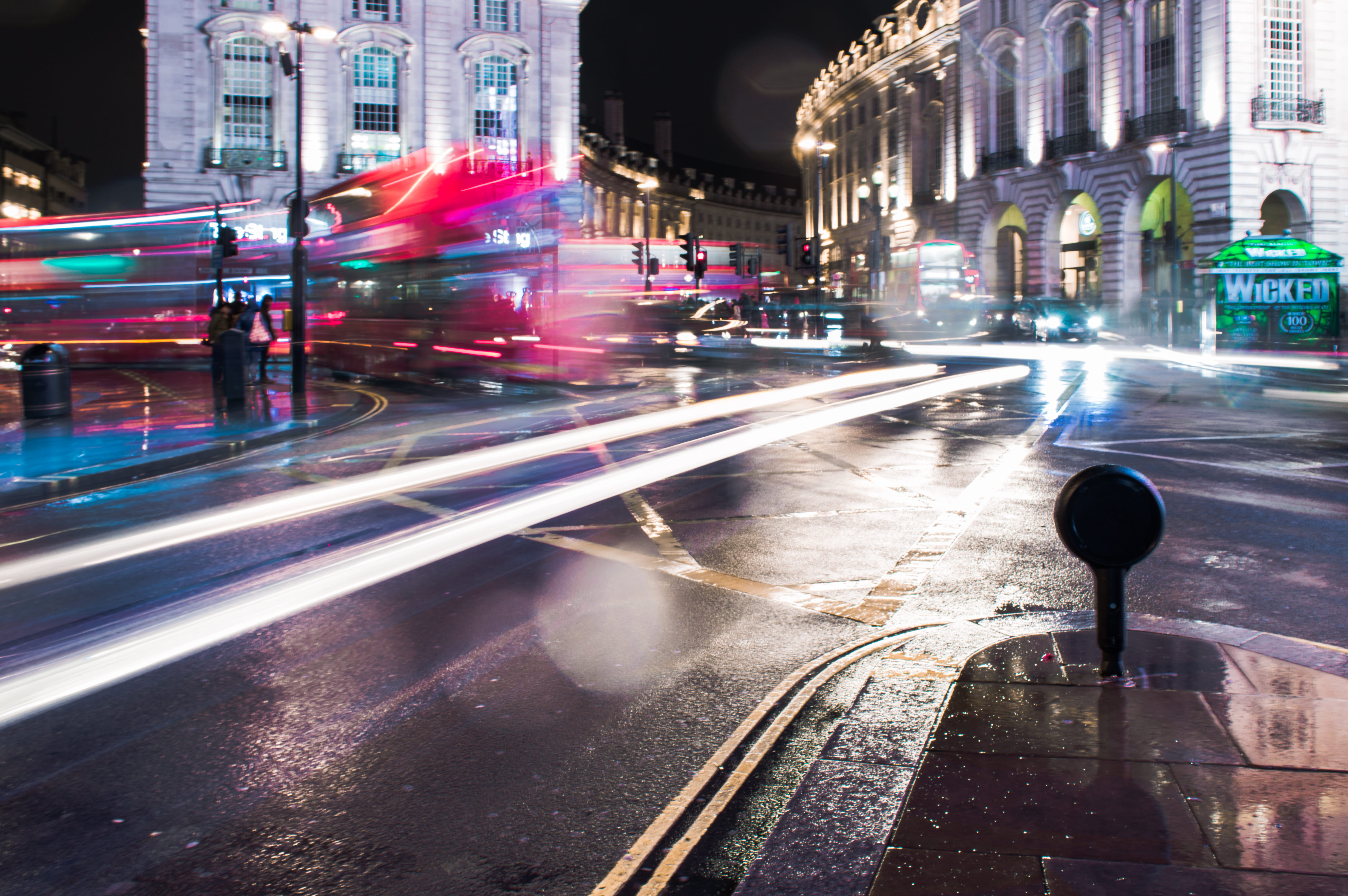 water, piccadilly circus, architecture, illuminated, long, building exterior, speed, streetphotography, street, outdoors, rain, street photography, motion, HD Wallpaper