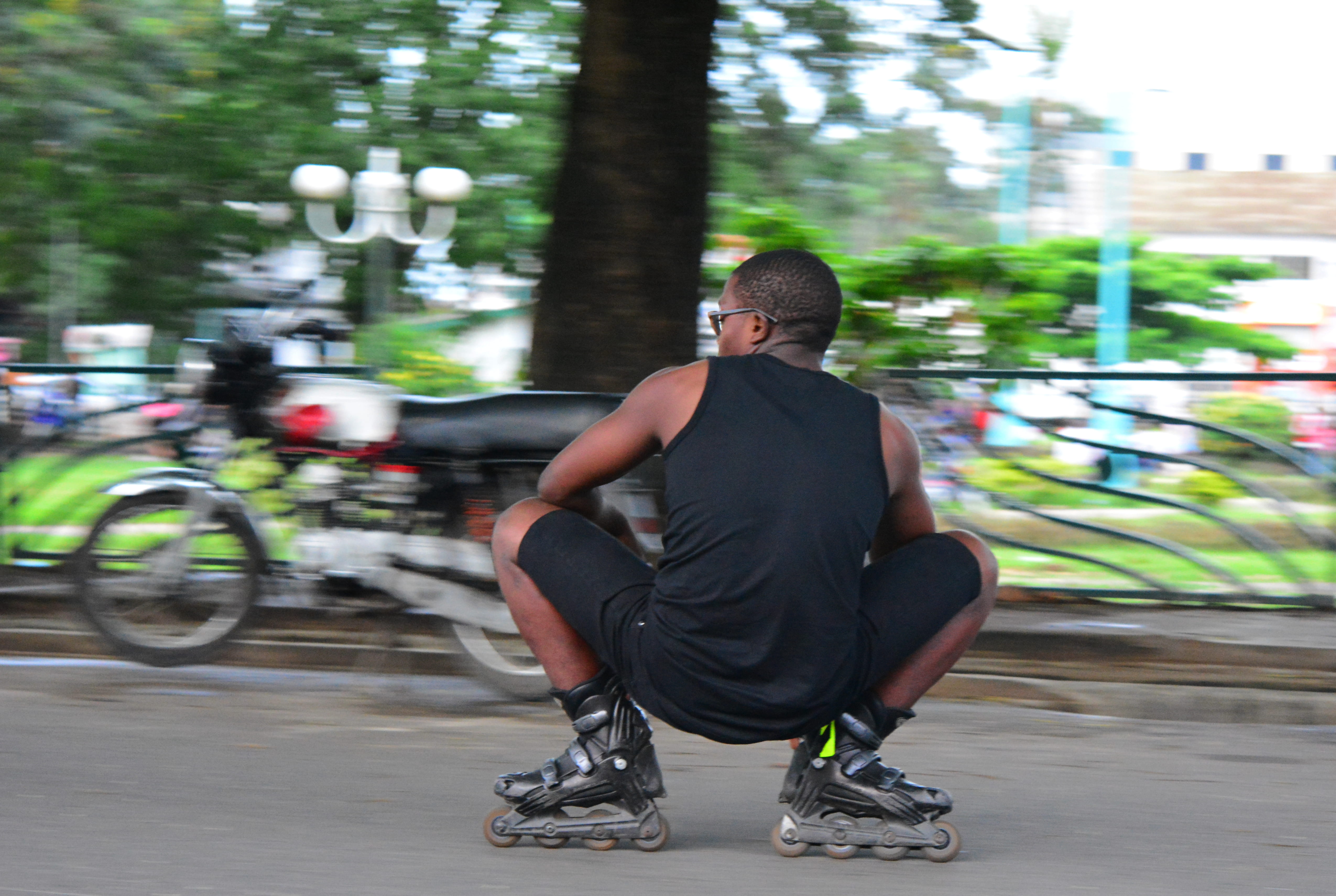 real people, 4K, casual clothing, douala, mode of transportation, men, nikon, streets, leisure activity, blurred motion, teenager, cameroon, riding, bicycle, HD Wallpaper