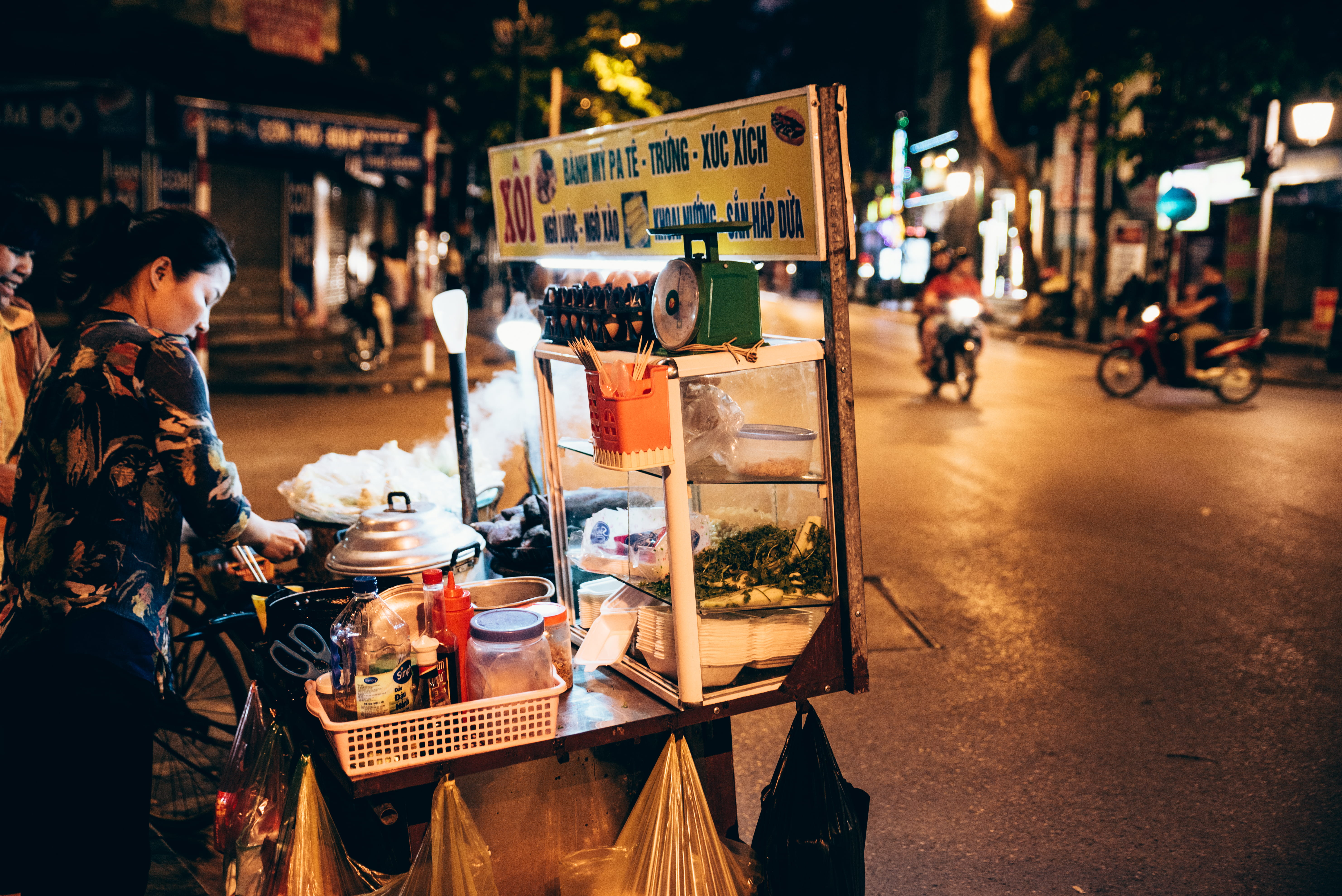 for sale, asia, tourism, market stall, streetfood, people, street food, food, hanoi, occupation, 5K, adult, women, architecture, market, lifestyles, food and drink, HD Wallpaper