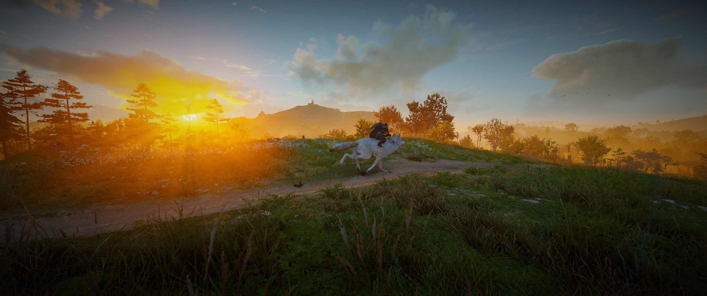 2K, Assassins Creed: Valhalla, landscape, Assassins Creed Valhalla, Assassins Creed, orange, Eivor, Assassins Creed: Valhalla, HD Wallpaper