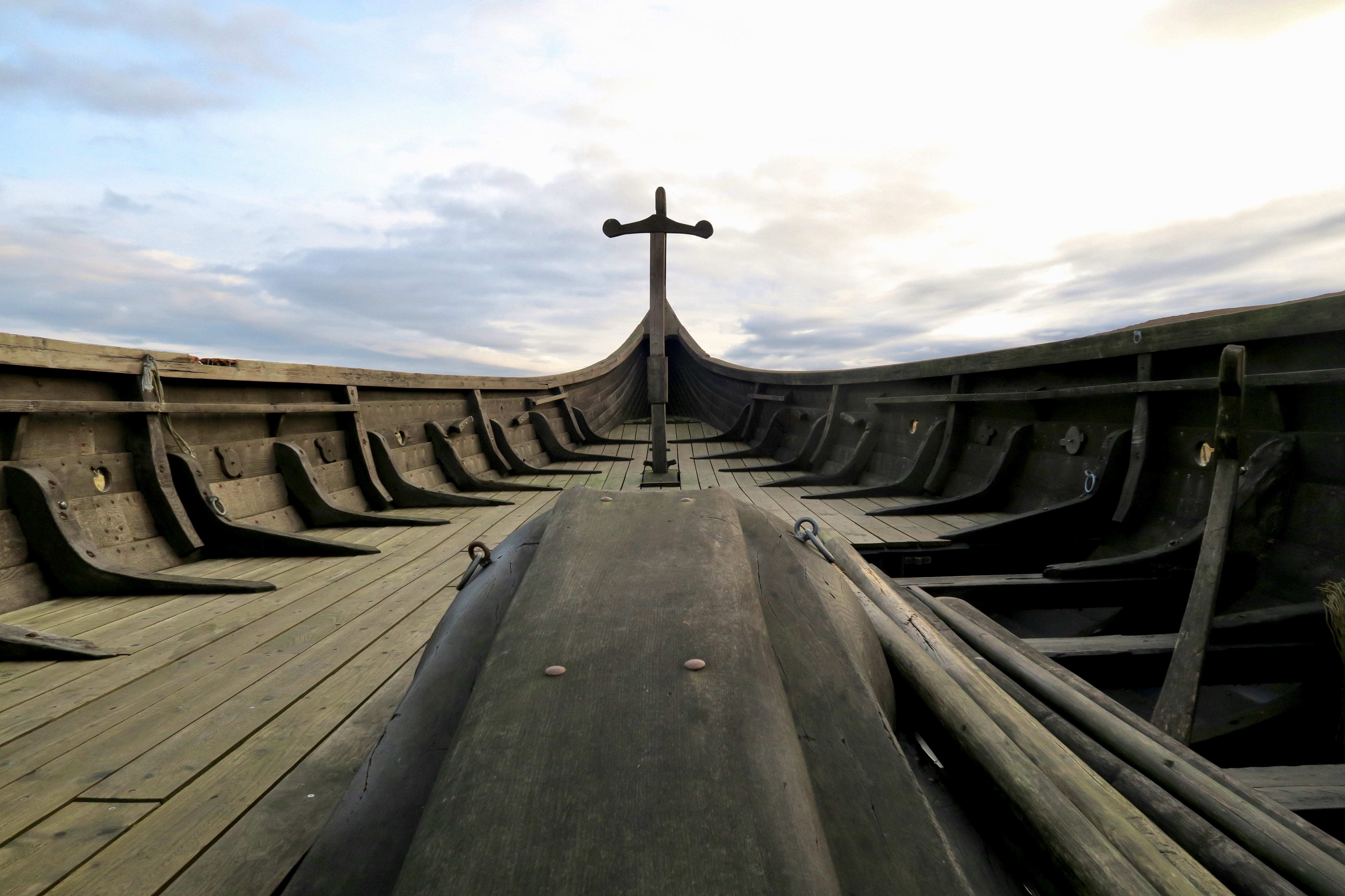 sky, transportation, metal, nature, architecture, the way forward, religion, empty, drakkar, place of worship, 5K, cloud - sky, spirituality, day, wood - material, HD Wallpaper