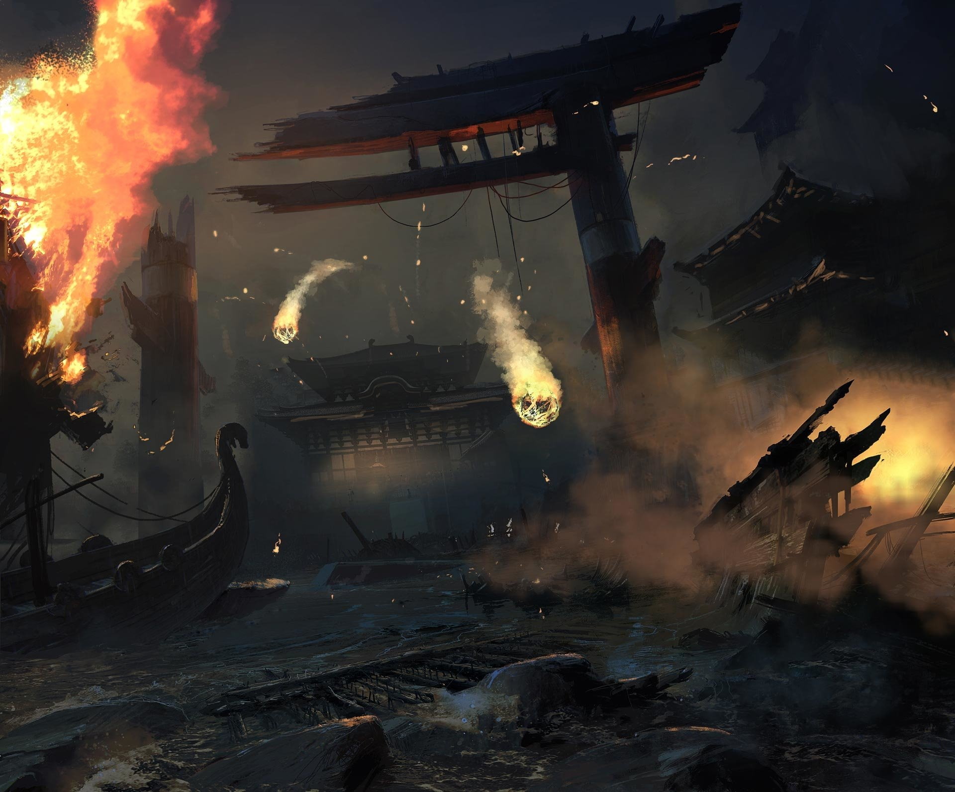 For Honor, Drakkar, 1080P, Battle, Video Game, Fire, HD Wallpaper