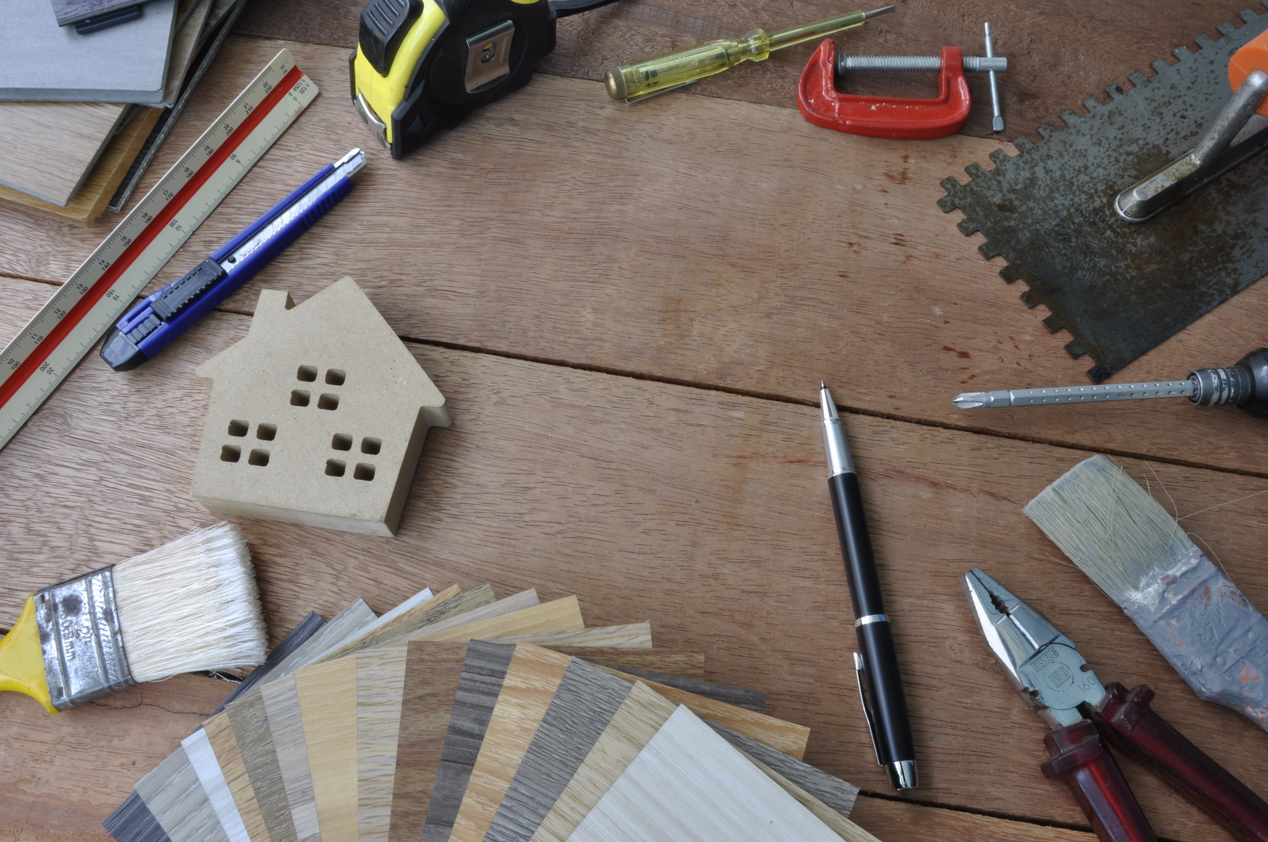 art and craft, variation, Home, table, 4K, equipment, Laminate, construction Industry, hand, wood - Material, art and craft equipment, high angle view, HD Wallpaper