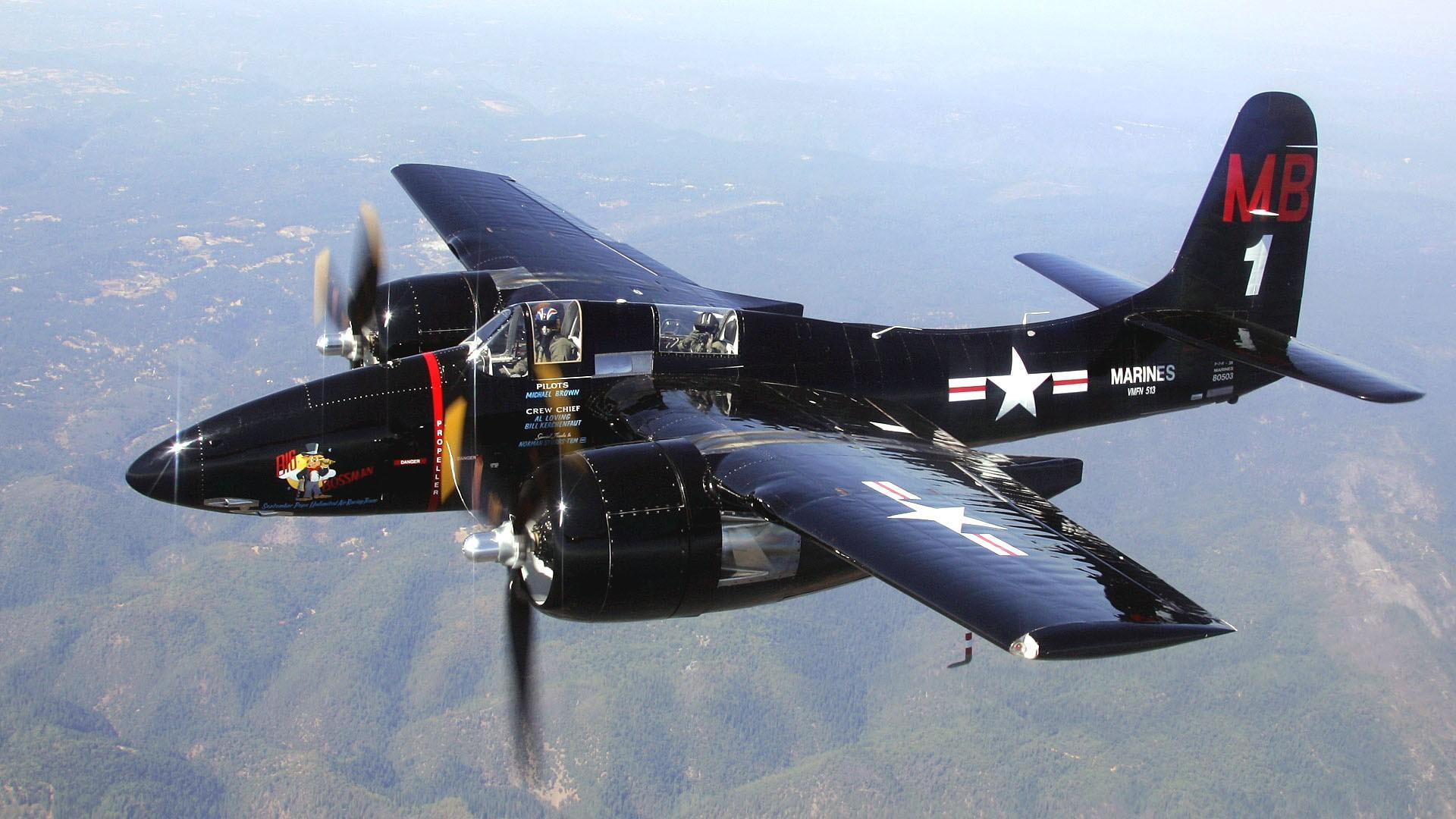 ww, miltary, warbird, ii, ww ii, 1080P, marines, aircraft planes, HD Wallpaper