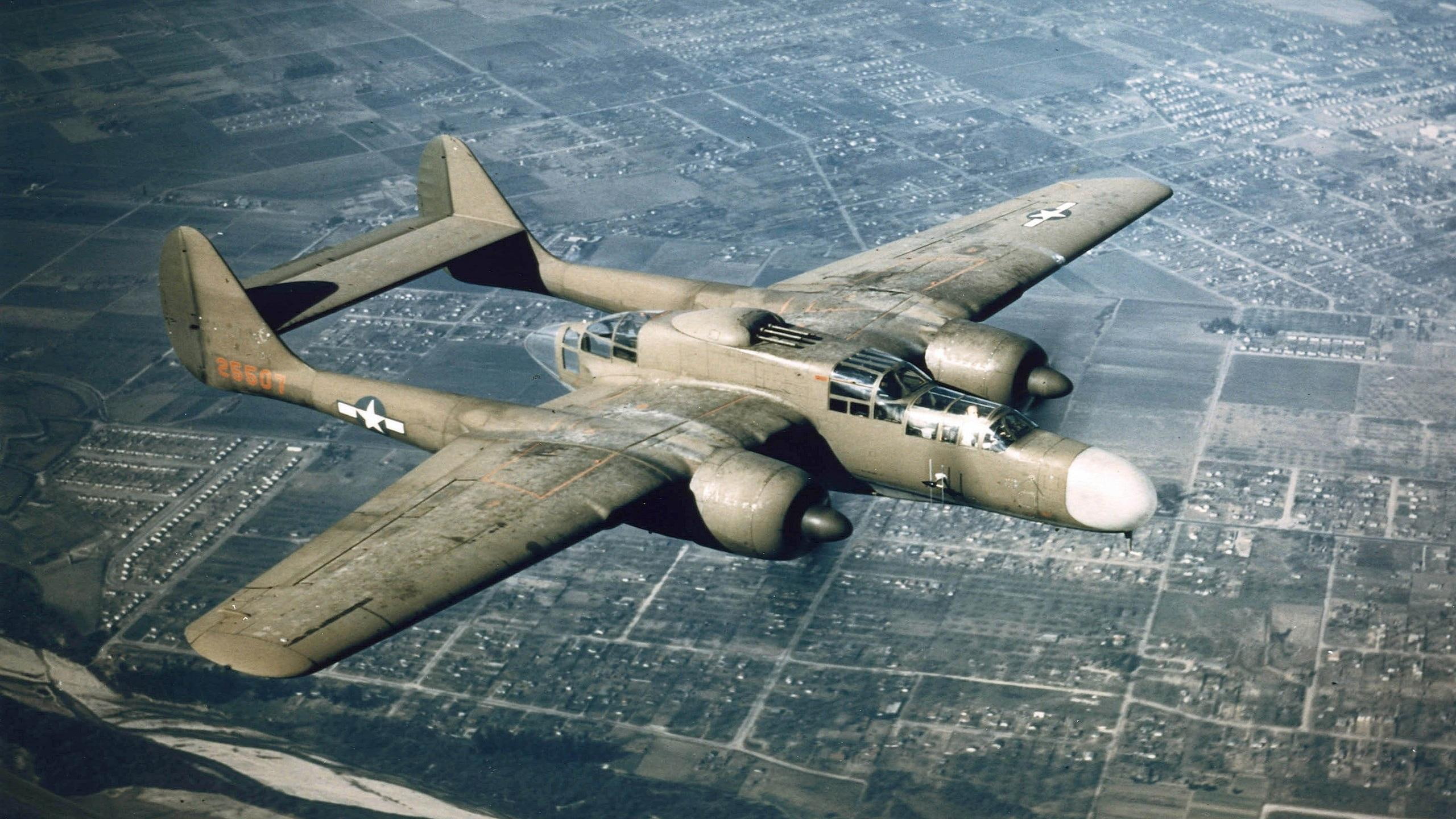 fighter, black, aircraft, ww ii, 2K, widow, p, aircraft planes, HD Wallpaper