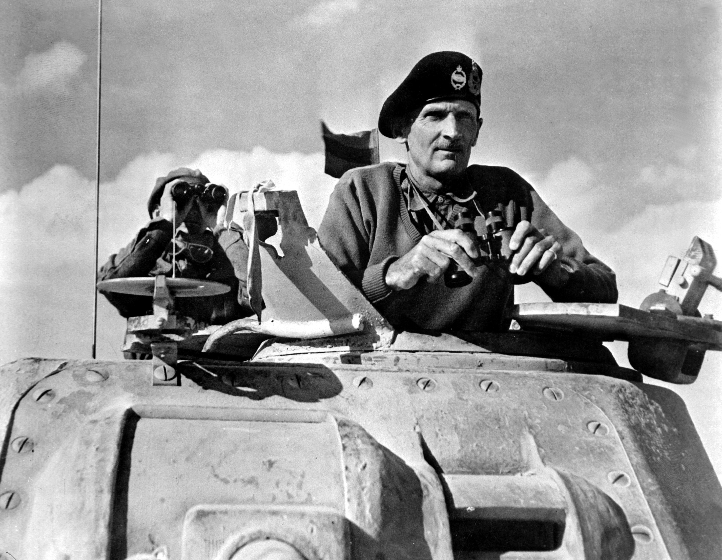 armed forces, waist up, 1942, panzer, illustration, world war, ww 2, looking at camera, clothing, portrait, helmet, front view, people, ww ii, bernard l montgomery, HD Wallpaper