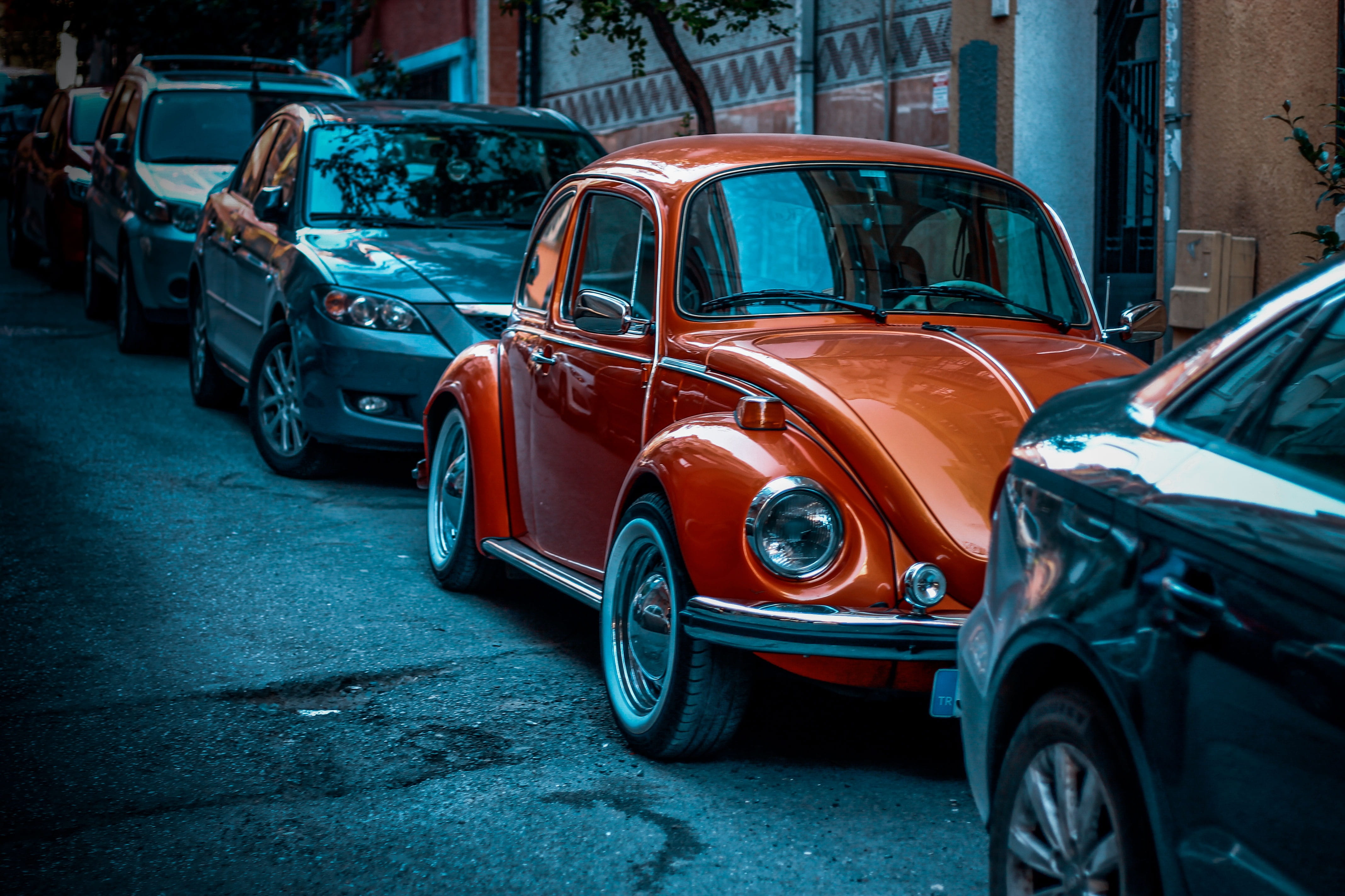 retro styled, no people, deutschland, built structure, germany, ww, transportation, city, mode of transportation, architecture, street, in a row, road, HD Wallpaper