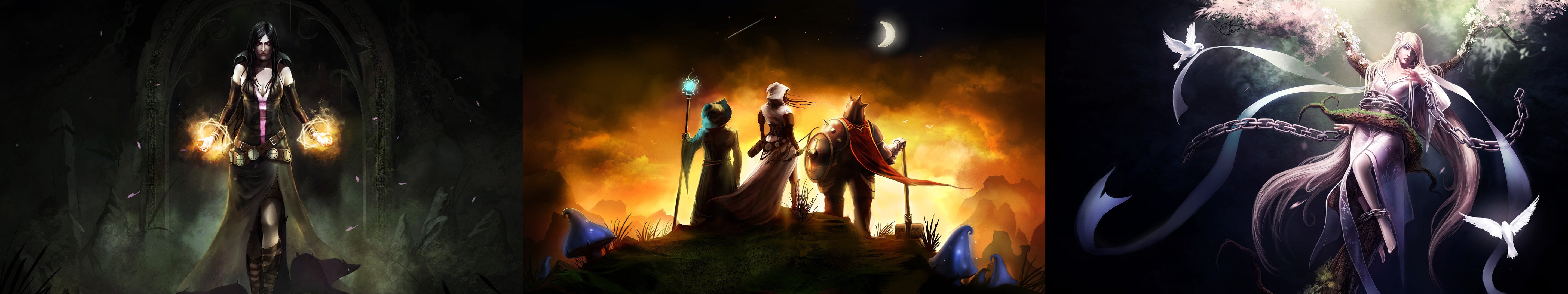 screen, trine, 5K, jeu, multi, steam, monitor, triple, jeux, video, multiple, videogame, HD Wallpaper