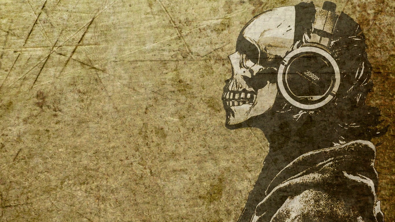 bones, 720P, skull, sound, headphones, HD Wallpaper