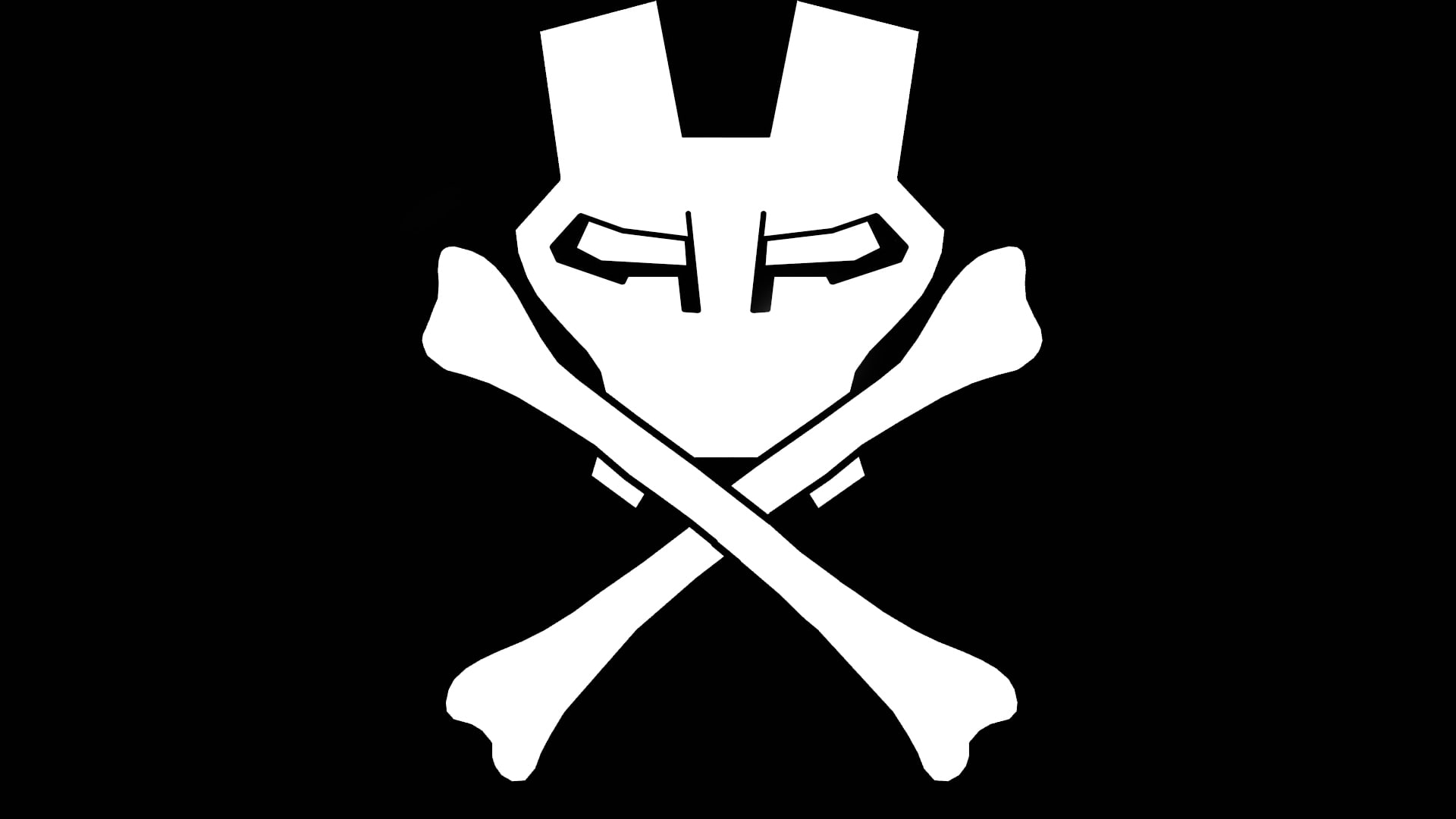 bw, white, logo, hd, black, 1080P, cartoon/comic, iron, man, crossbones, HD Wallpaper
