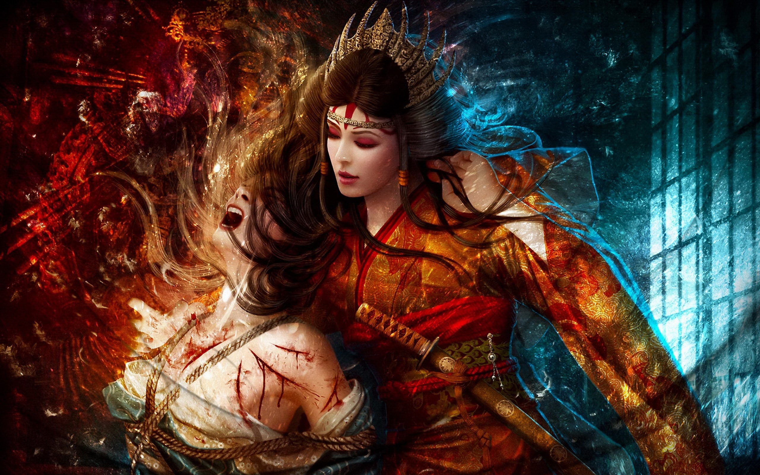 wibisono, art, asako, 2K, legend, five, izuna, pain, mario, rings, HD Wallpaper