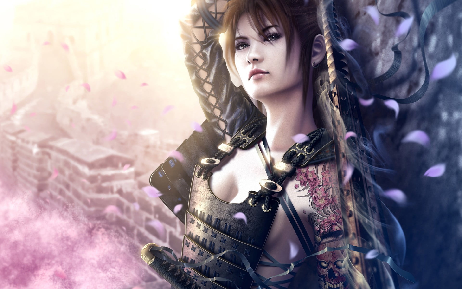 portrait, young women, Legend of the Five Rings, Hida Eijiko, hairstyle, contemplation, hair, beautiful woman, fashion, adult, beauty, women, one person, HD Wallpaper