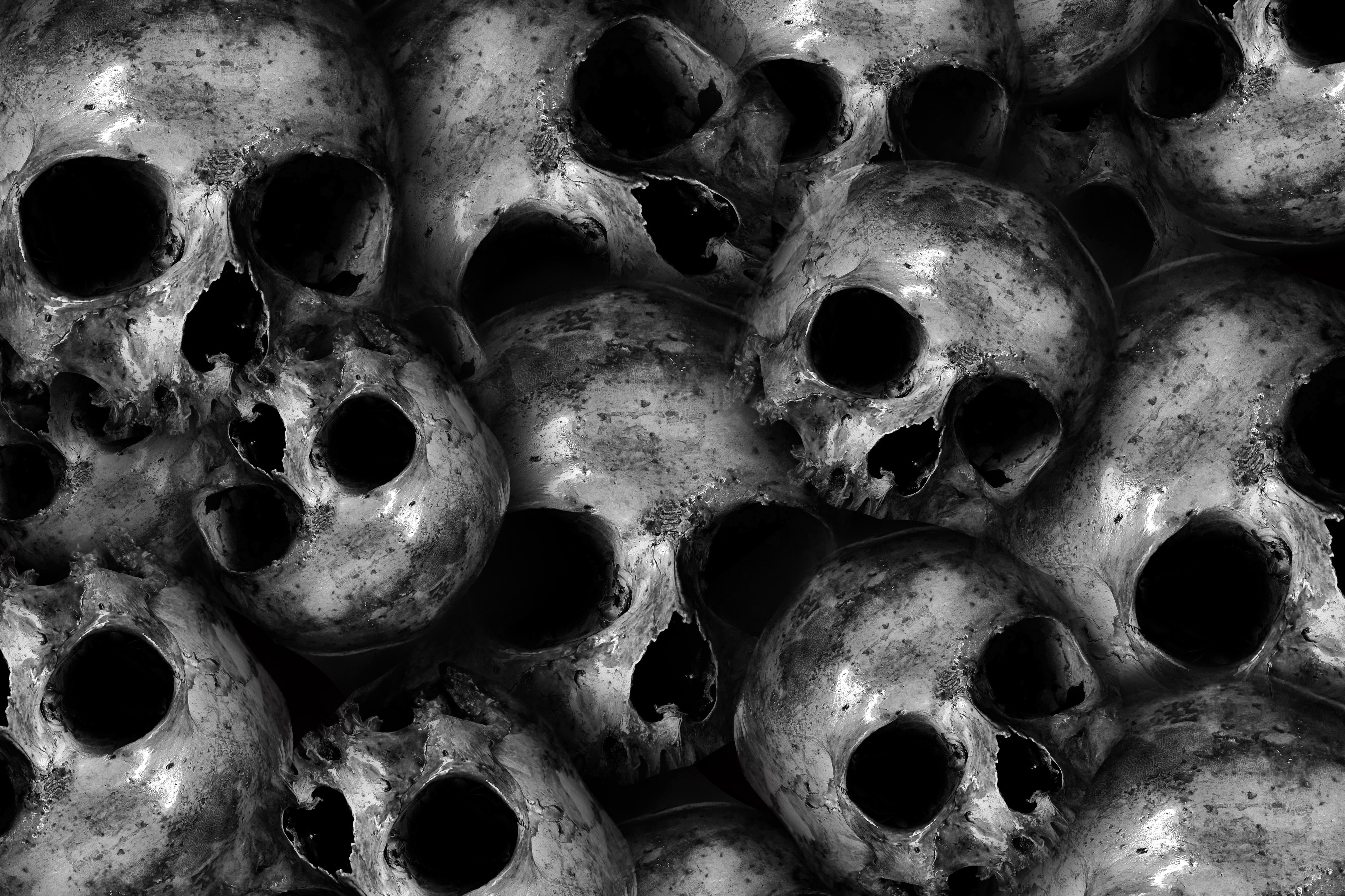 5K, Dead, Death, Skulls, 5K, Horror, HD Wallpaper