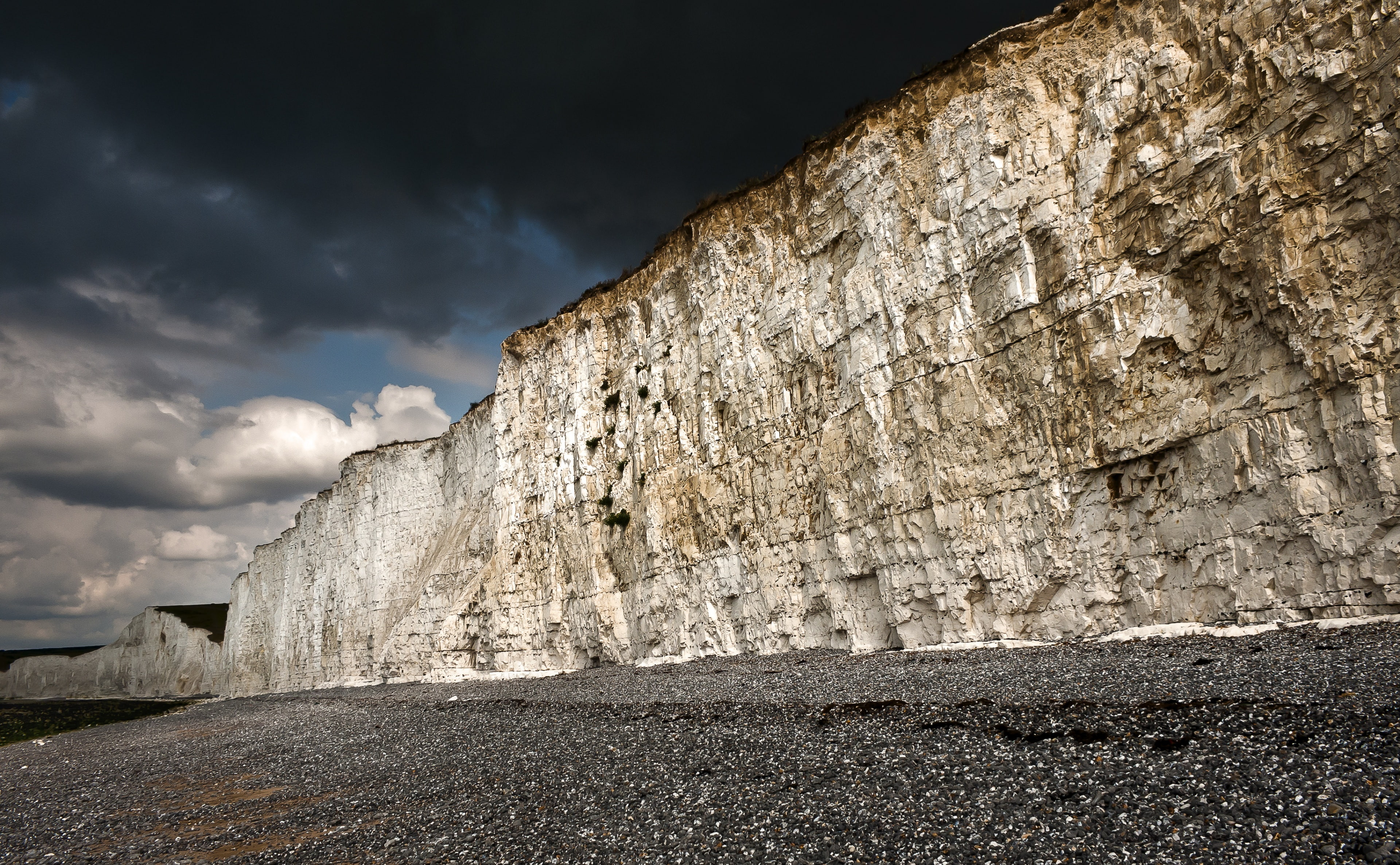 nature, calcium, southdowns, tranquil scene, strata, England, downs, eastsussex, olympus, unitedkingdom, rock formation, land, rock, zuiko, outdoors, 4K, HD Wallpaper