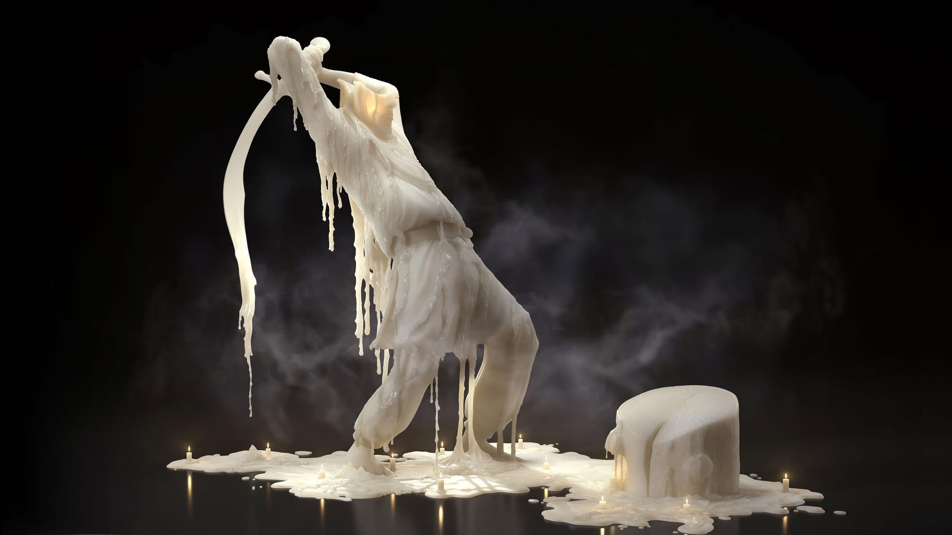 animal wildlife, focus on foreground, figurine, burning, animal, motion, food and drink, holding, 1080P, smoke - physical structure, no people, photography, HD Wallpaper