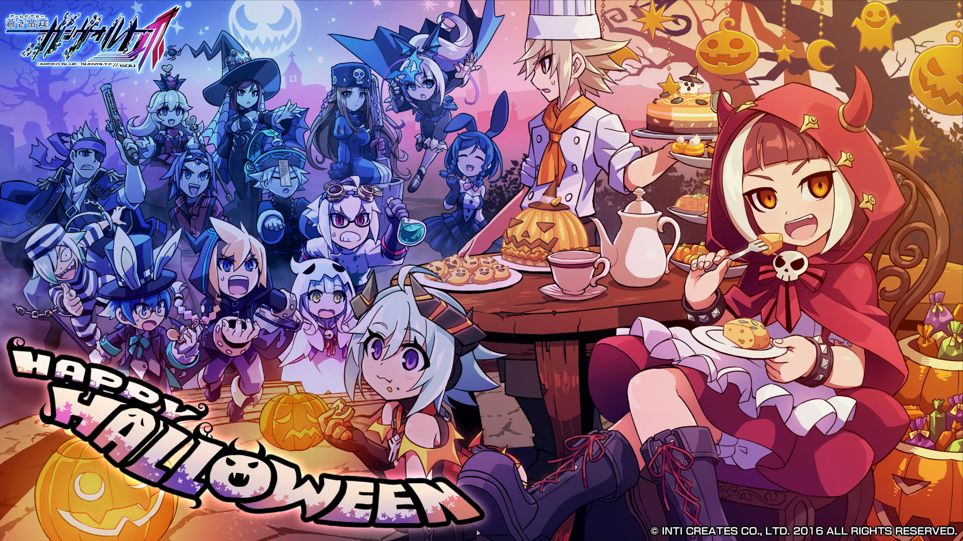 logo, konachan, boots, gun, weapon, bell, skirt, 255811, loli, tree, food, chain, crown, 1080P, bow, group, hat, cake, book, drink, animal, braids, male, HD Wallpaper