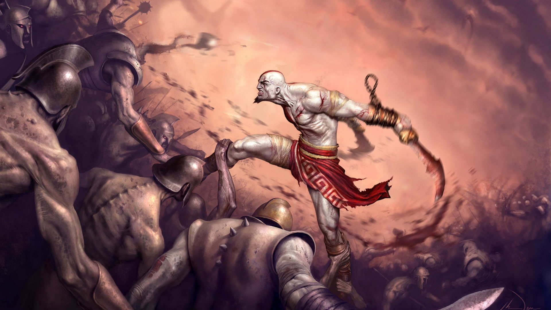 1080P, p, God of War, war, HD, god, massacre, video, 1080p, art, games, HD Wallpaper