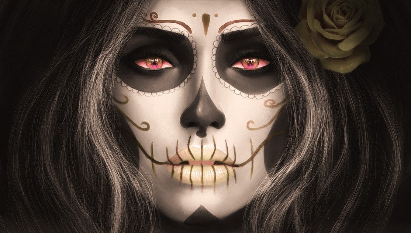 720P, sugar skull santa muerte, HD Wallpaper