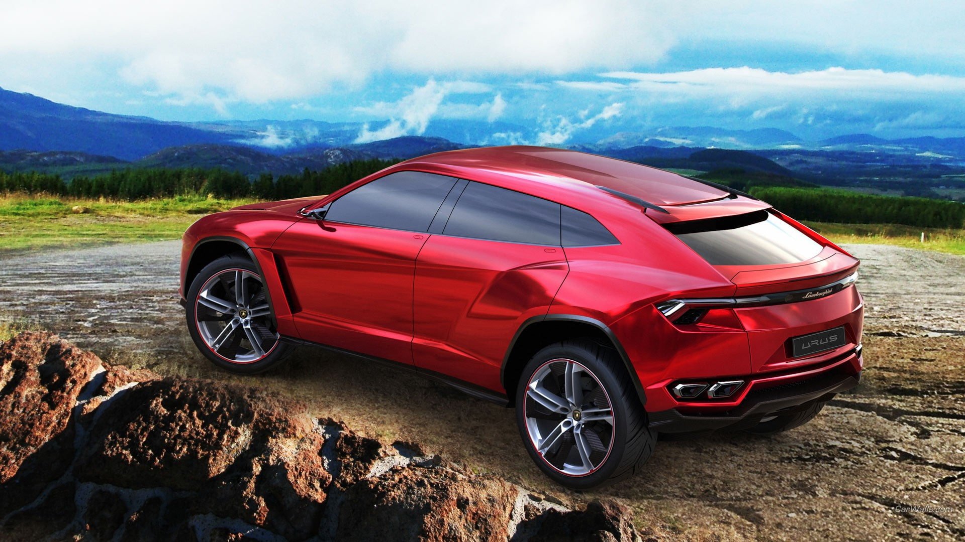 concept cars, no people, travel, sports utility vehicle, scenics - nature, sky, Lamborghini Urus, road trip, mode of transportation, luxury, day, car, motor vehicle, HD Wallpaper