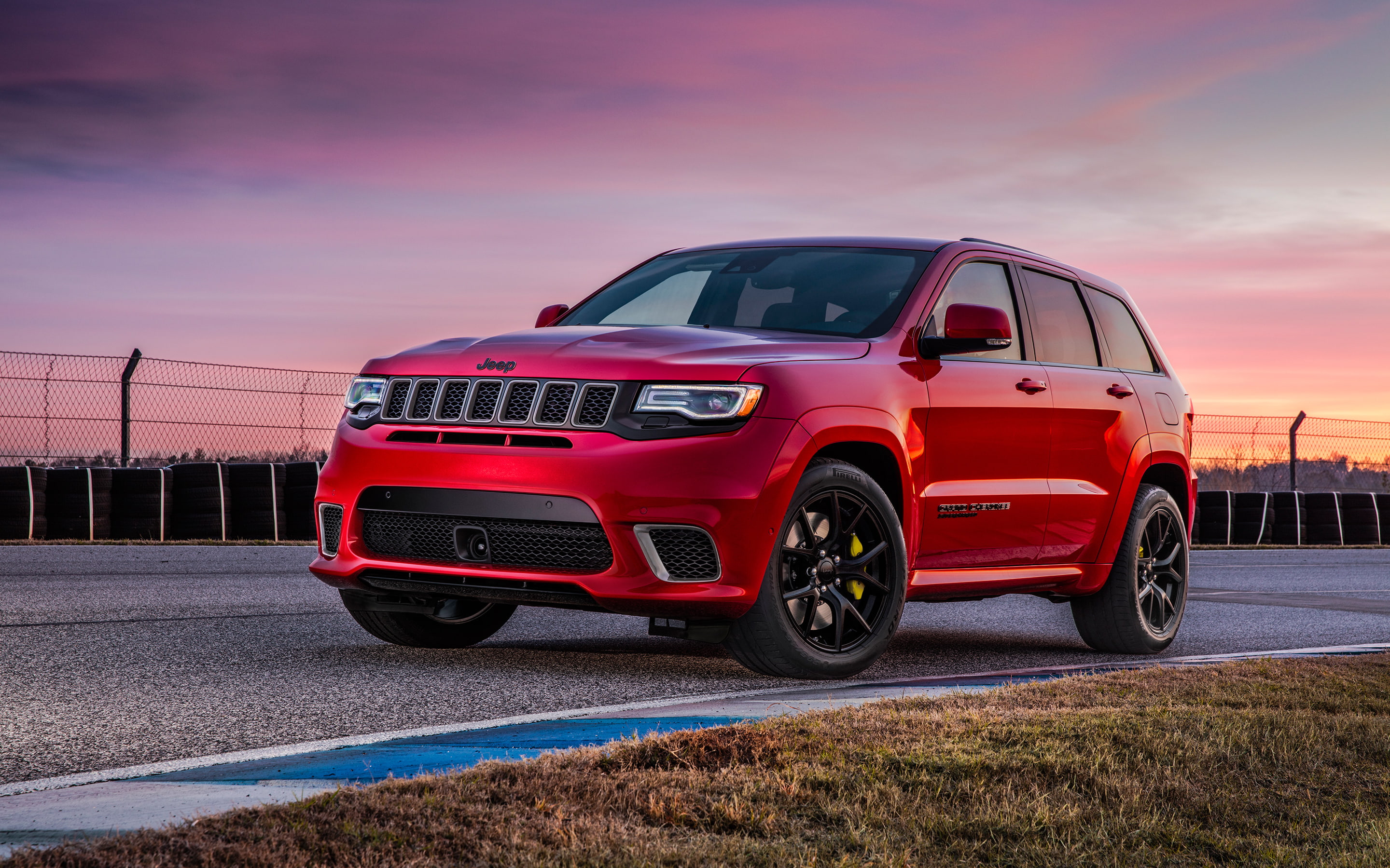 parking, Cherokee, motor vehicle, Jeep, land vehicle, road, nature, stationary, pink color, outdoors, mode of transportation, transportation, street, car, HD Wallpaper