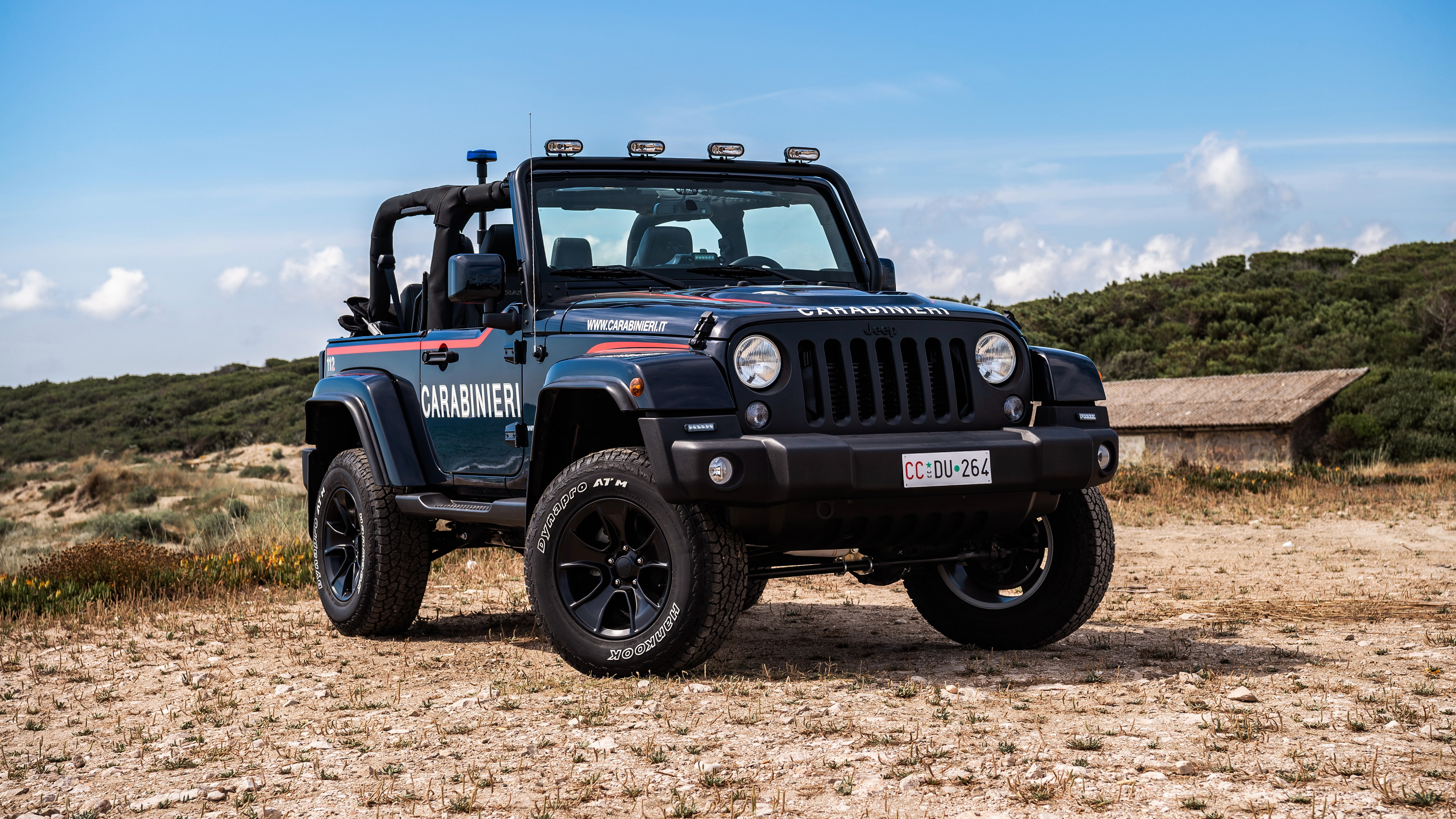Jeep, 4K, 2018, Wrangler, Carabinieri, HD Wallpaper
