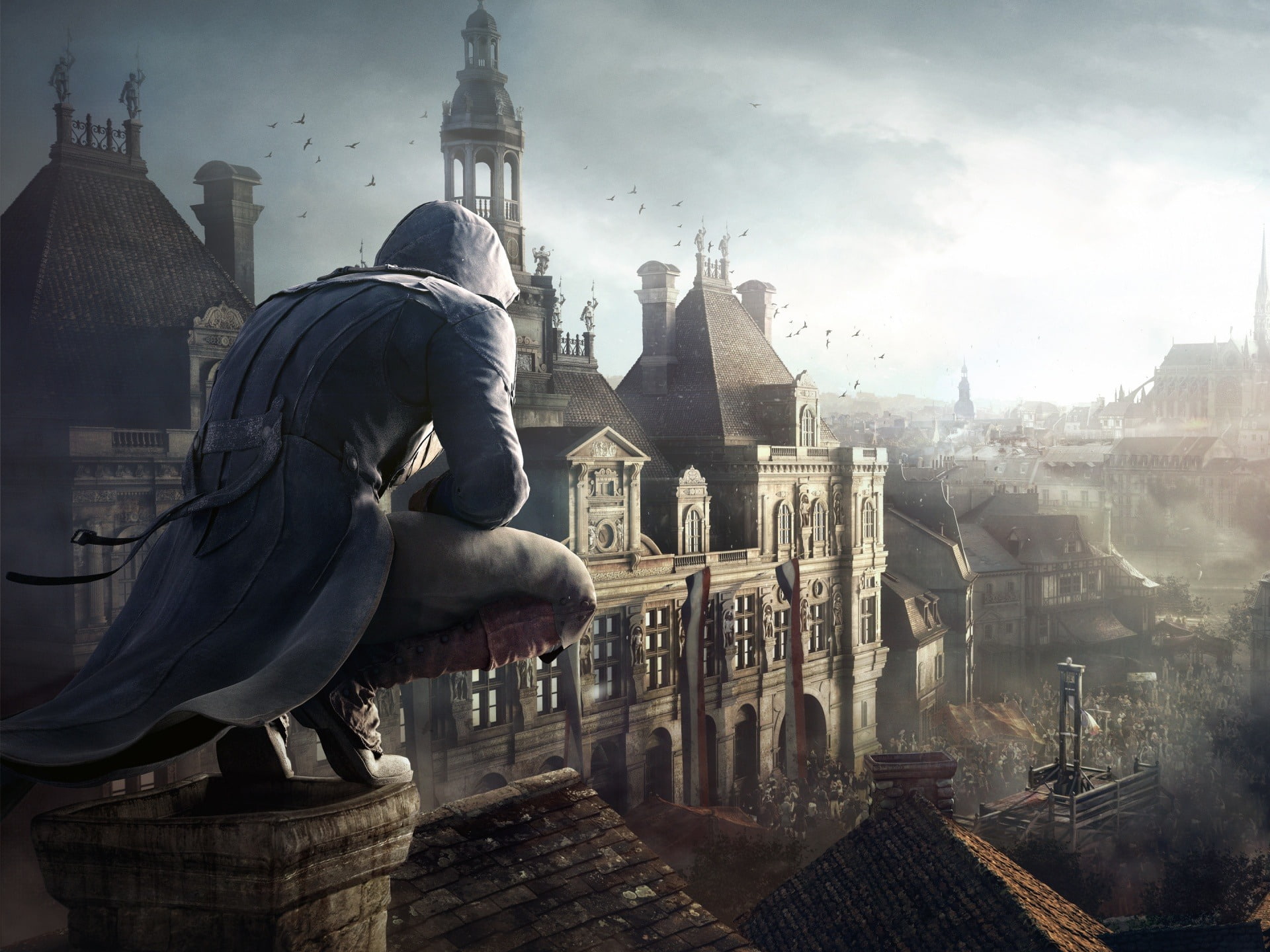 arno, 1080P, outdoors, sculpture, building, sky, place of worship, belief, pc, travel destinations, built structure, tourism, creativity, the past, game, HD Wallpaper