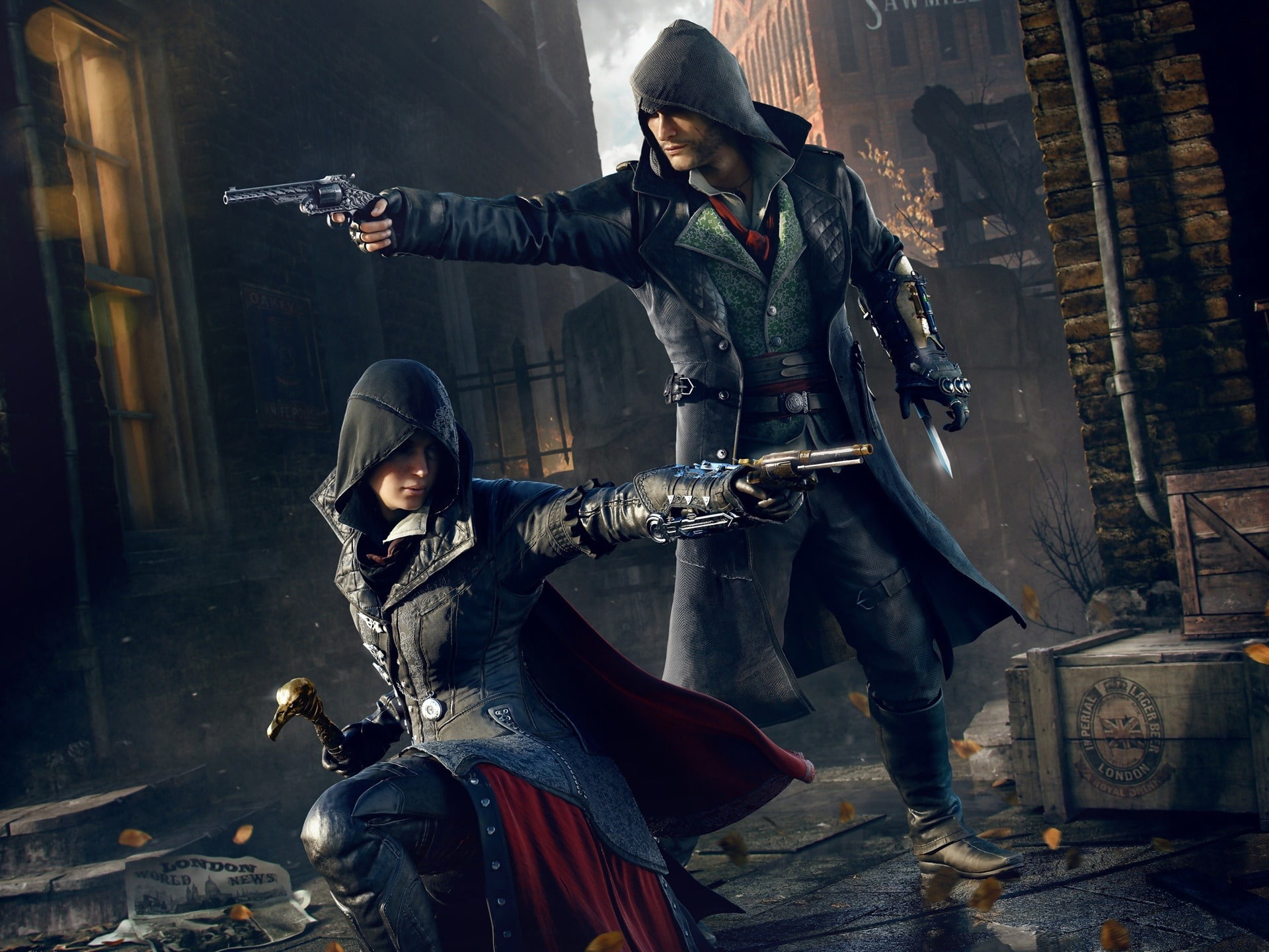 digital, online, two people, knight - person, people, three quarter length, assassins, headwear, security, dorian, full length, hd, 1080P, helmet, HD Wallpaper