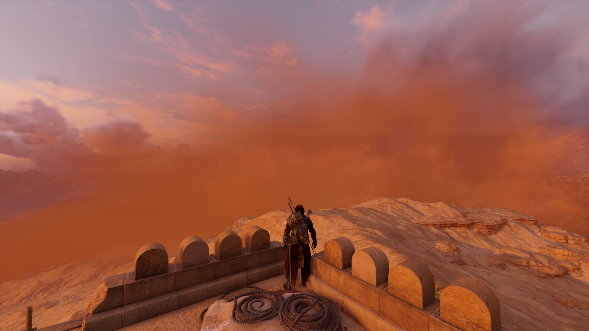 Assassins Creed: Origins, Assassins Creed, statue, tourism, travel destinations, cloud - sky, beauty in nature, sculpture, travel, built structure, history, HD Wallpaper