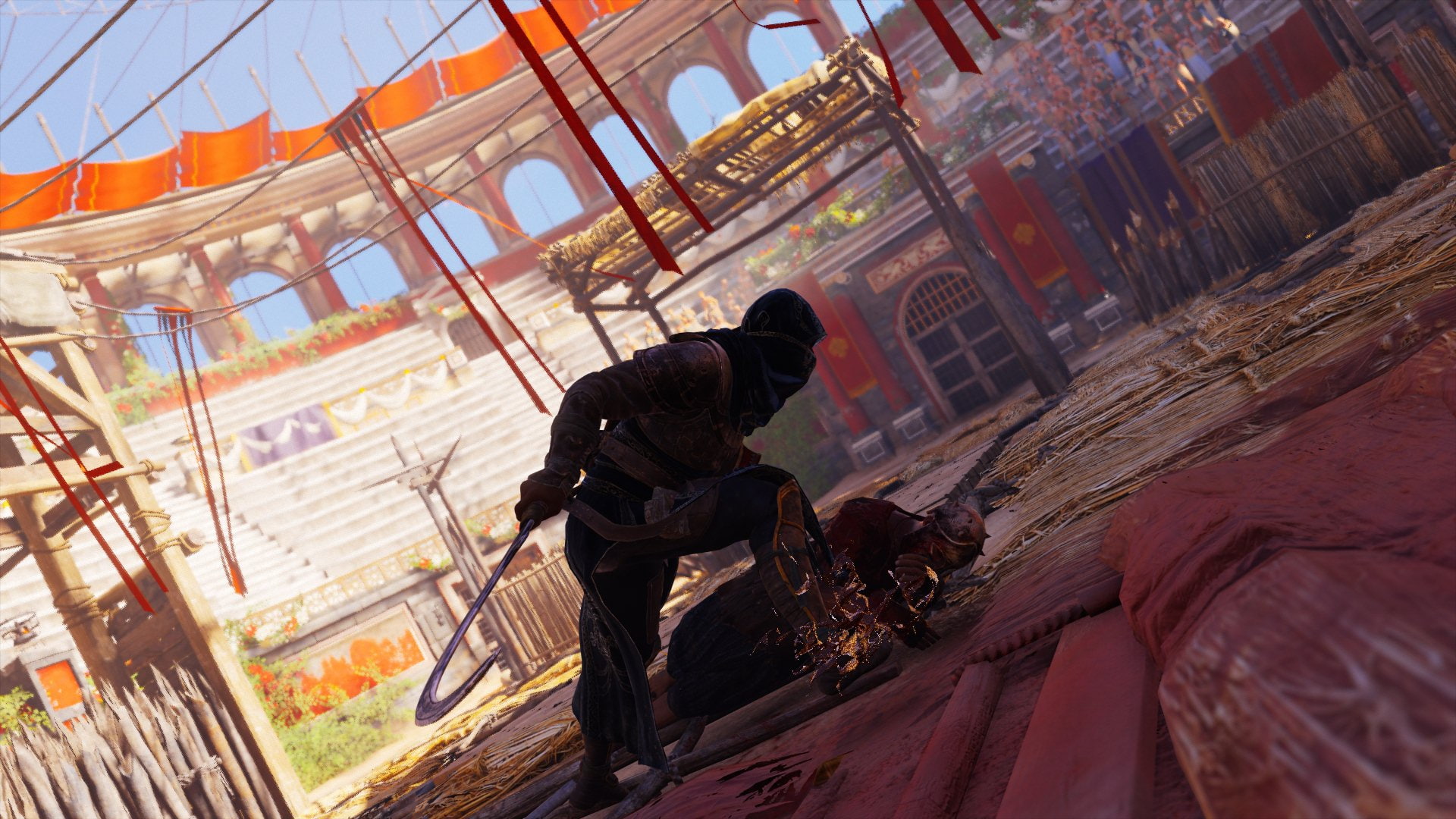 day, Assassins Creed: Origins, full length, tilt, Assassins Creed, real people, city, sunlight, building, one person, unrecognizable person, art and craft, HD Wallpaper