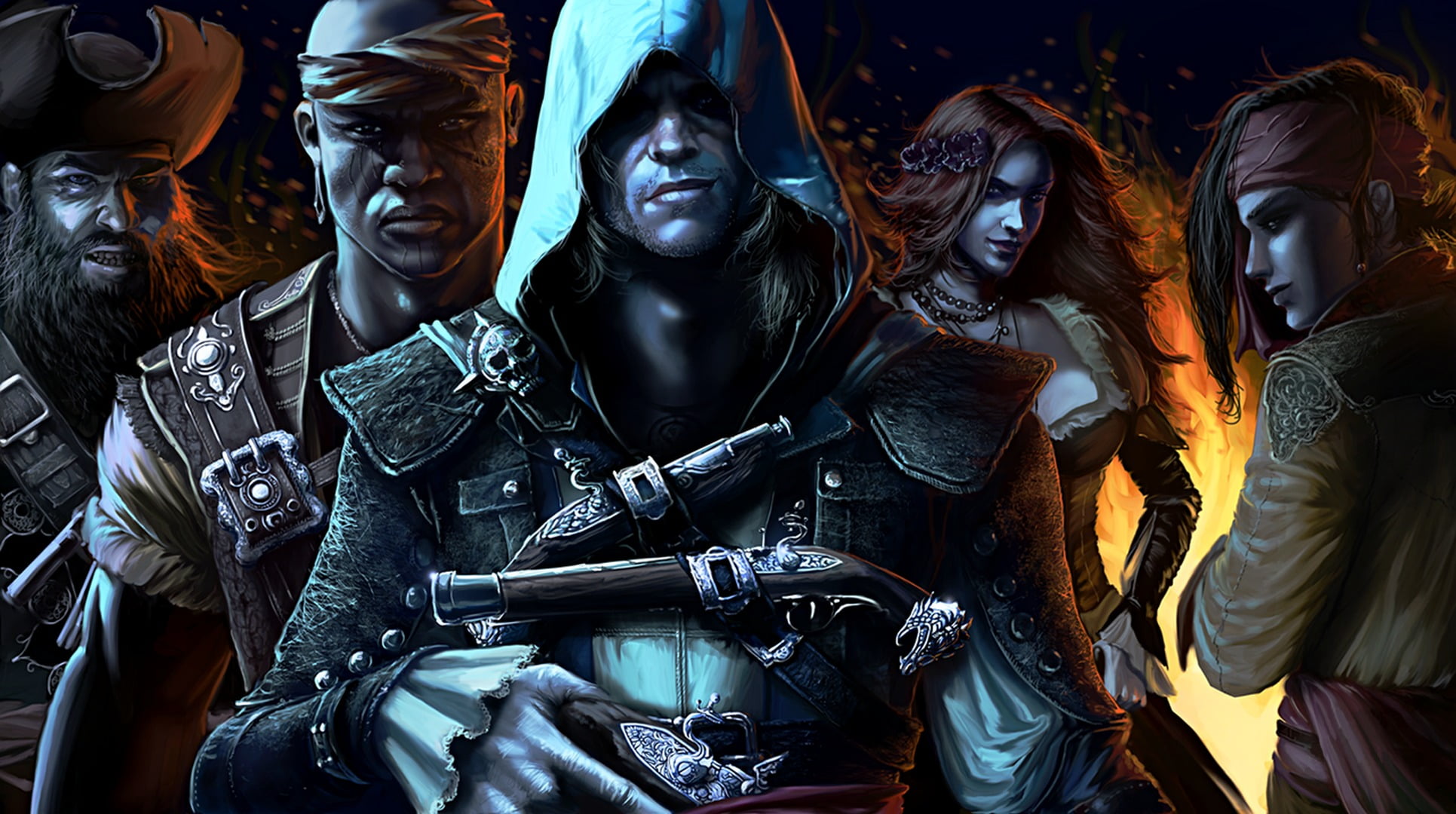 editorial, fantasy, real people, Eveline Guerra, Adewale, pirate, s, creed, Assassins Creed IV: Black Flag, armed Forces, spirituality, law, aggression, HD Wallpaper