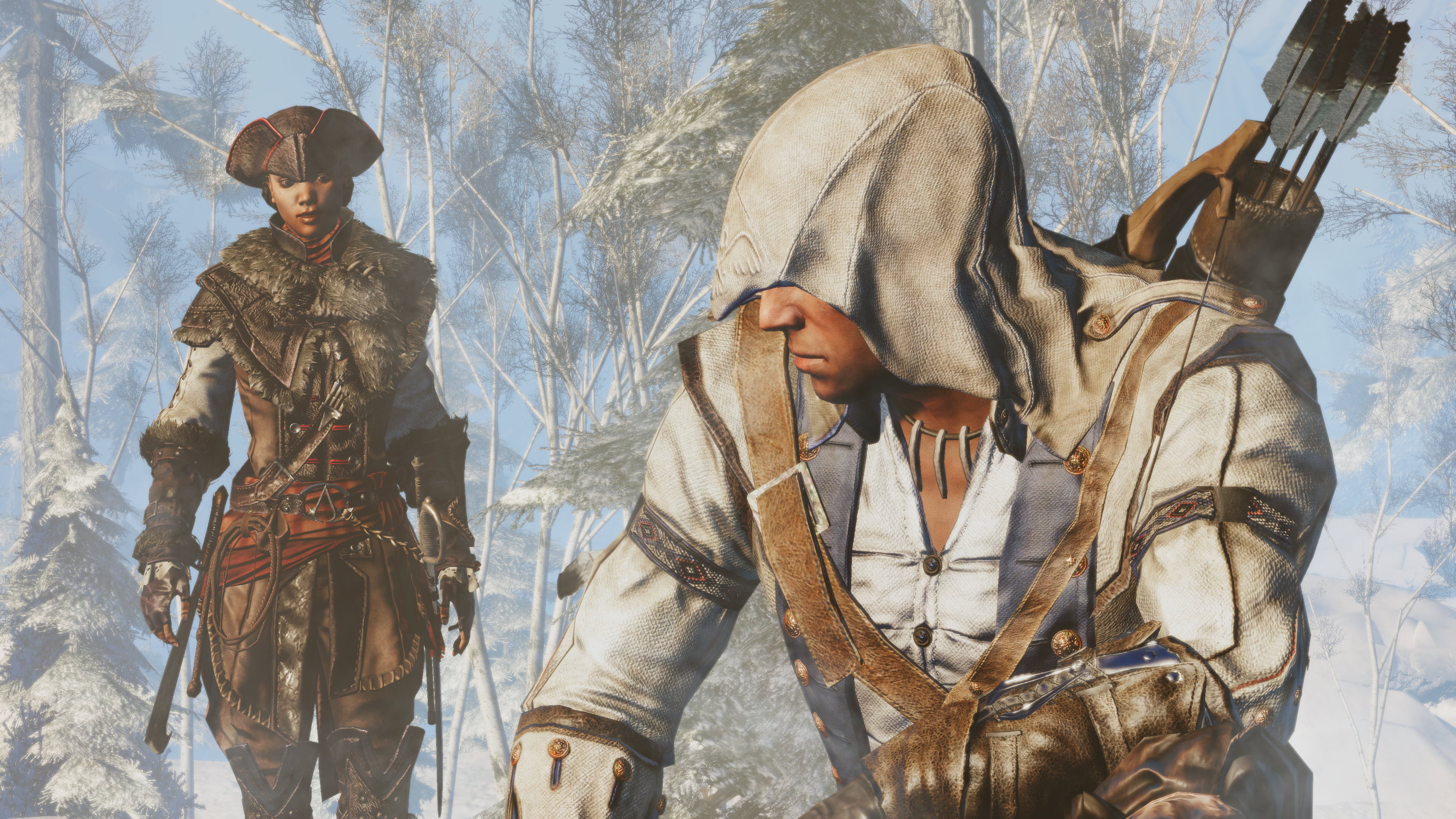 Assassins Creed, 4K, Assassins Creed III, Assassins Creed III Remastered, Connor (Assassins Creed), Aveline de Grandpré, HD Wallpaper